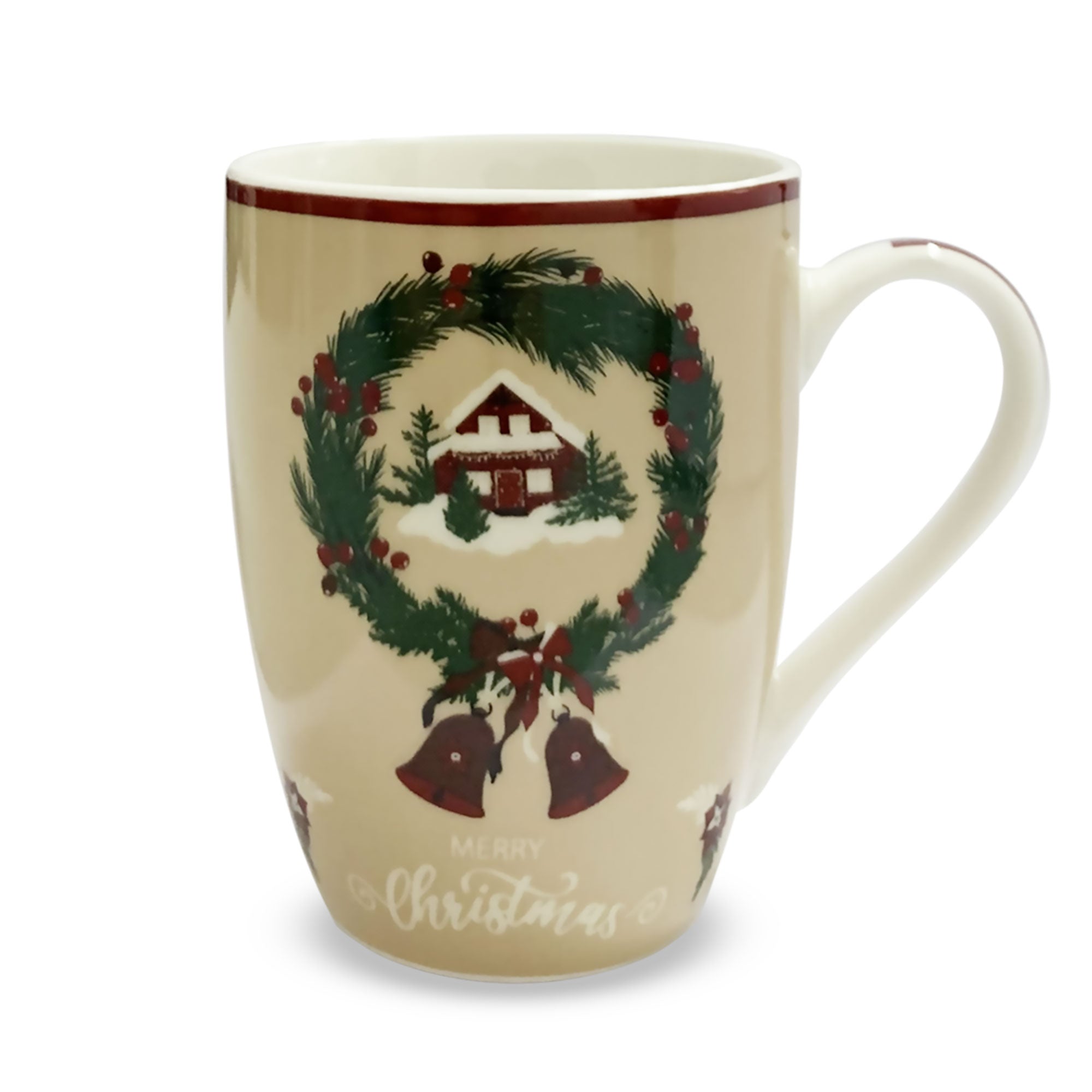 Tazza natalizia Nuvole di Stoffa Mug in ceramica Holly Decoro Natale 350ml 6328