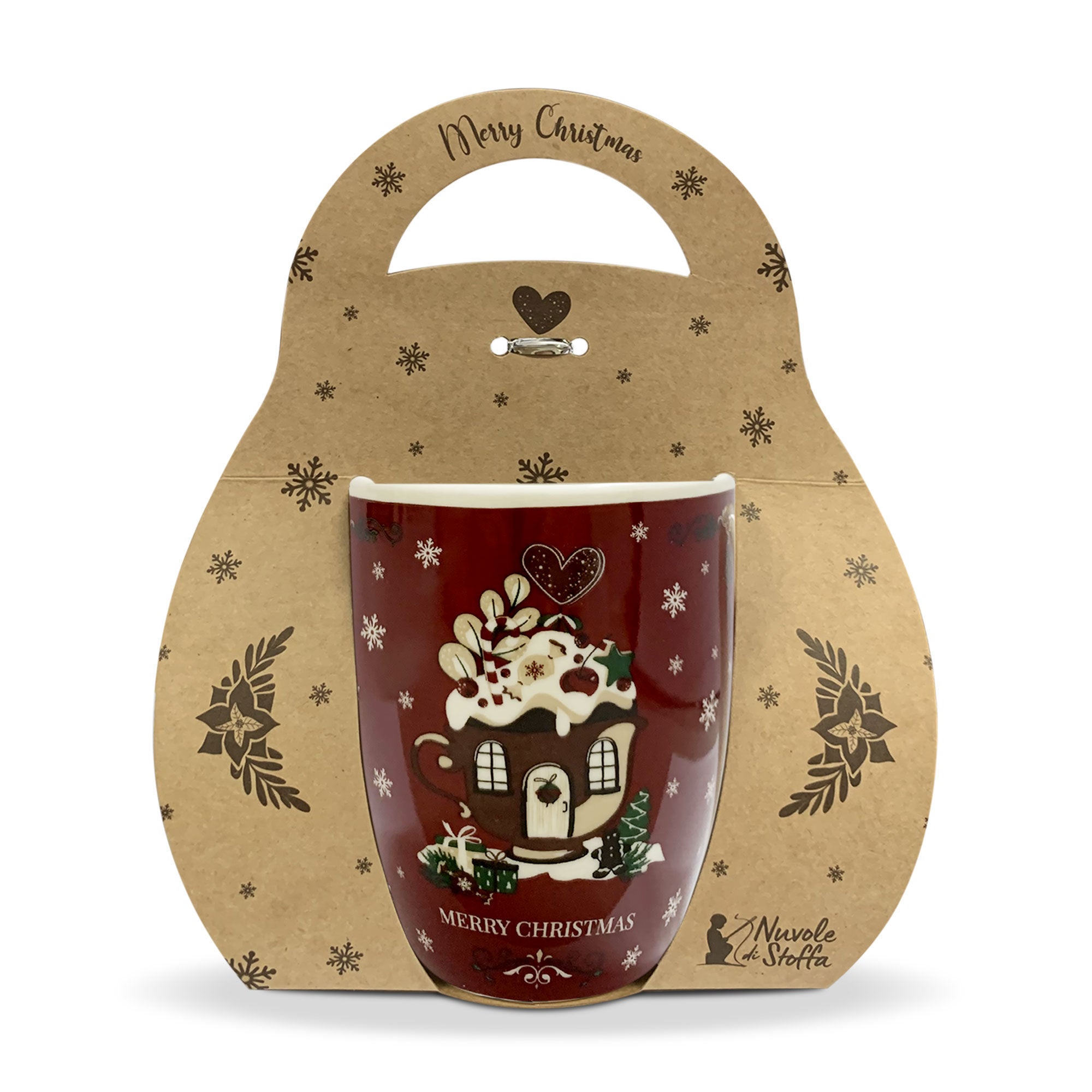 Tazza natalizia Nuvole di Stoffa Mug in ceramica Holly Decoro Natale 350ml 6329