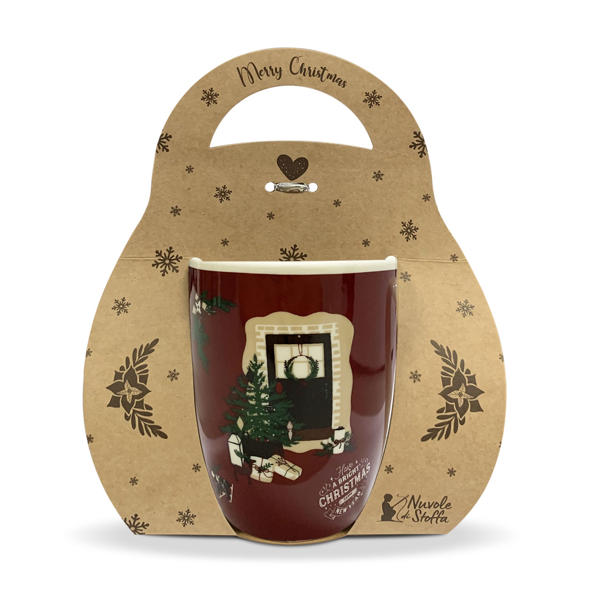 Tazza natalizia Nuvole di Stoffa Mug in ceramica Holly Decoro Natale 350ml 6330