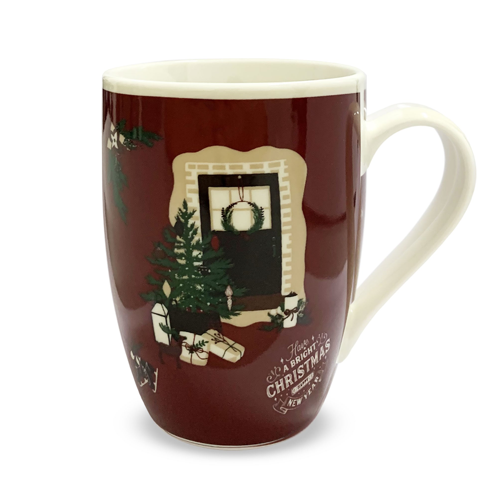 Tazza natalizia Nuvole di Stoffa Mug in ceramica Holly Decoro Natale 350ml 6330