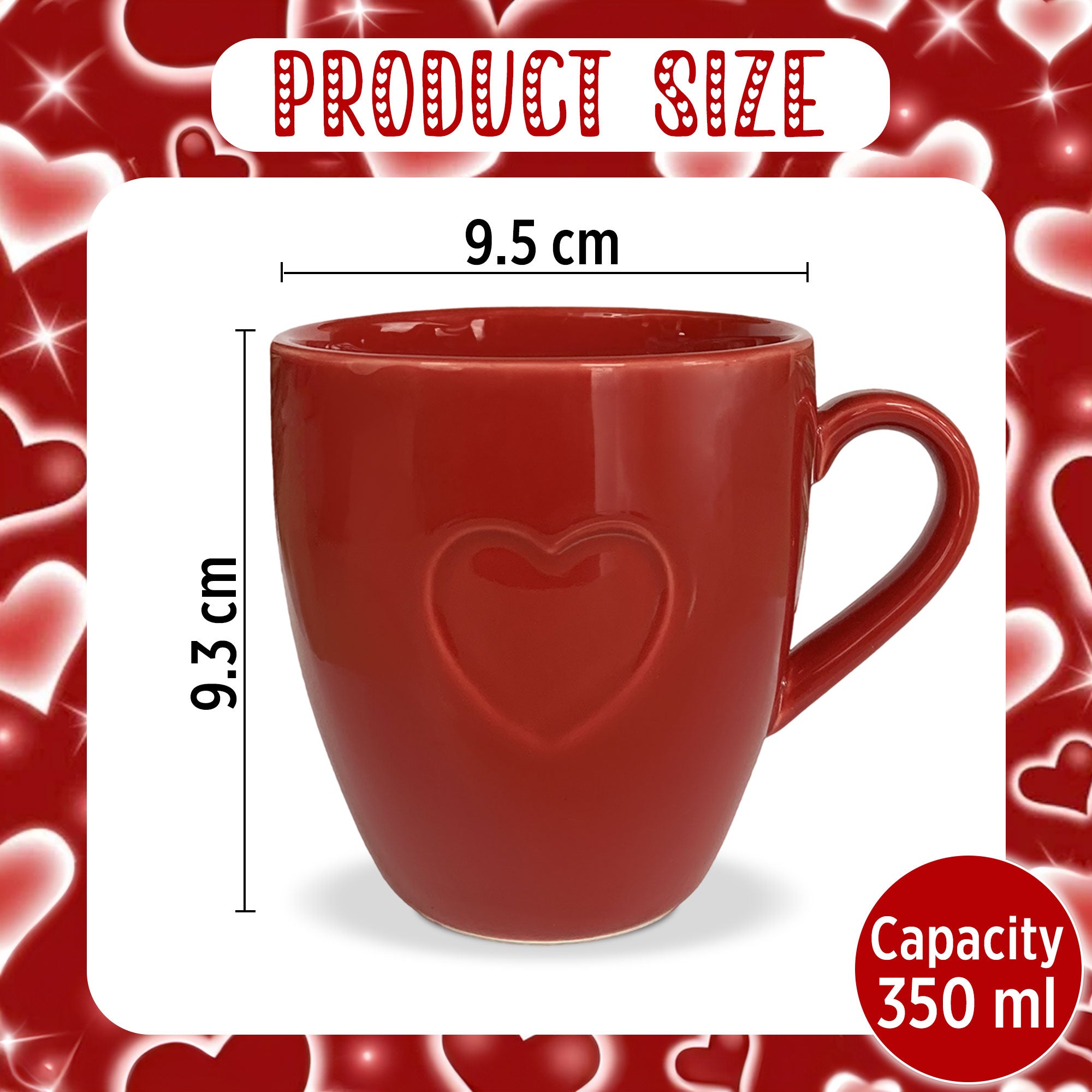 Tazza cuore Nuvole di Stoffa Mug con manico in ceramica 350ml Shabby Chic 6341