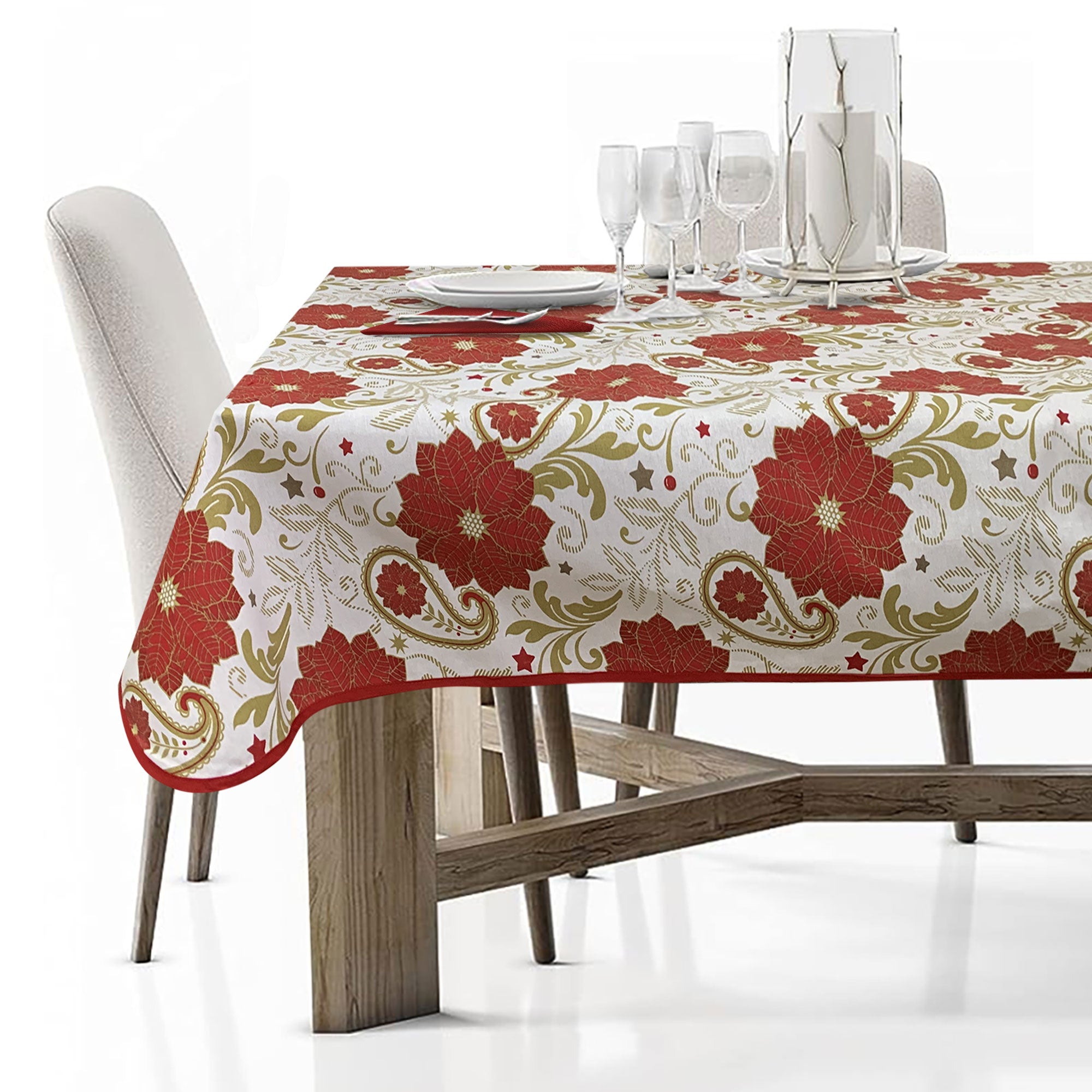 Tovaglia Natalizia servizio da tavola + tovaglioli Preziosa Home 6 posti 6377