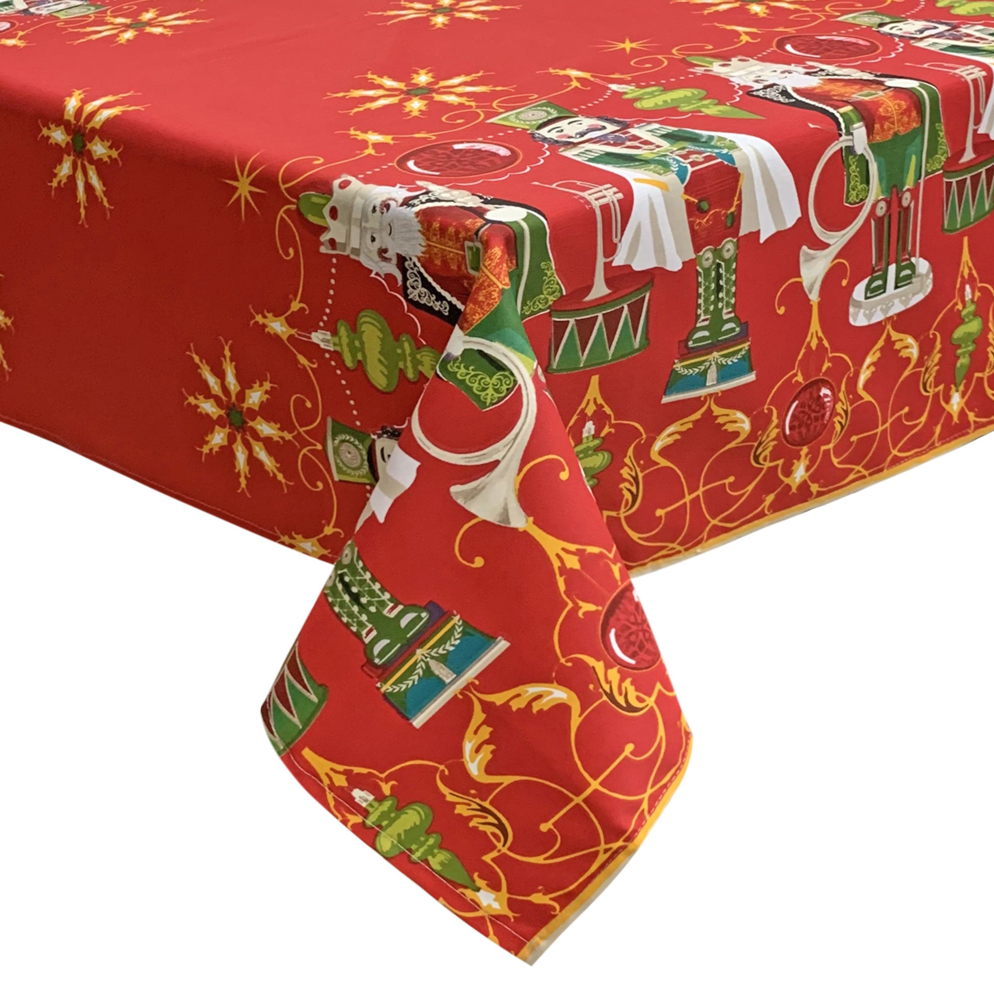 Tovaglia Natalizia in rasatello stampata Preziosa Home 6 posti Natale 6380