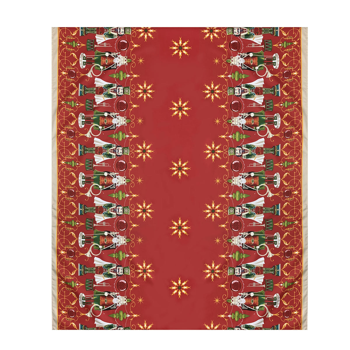 Tovaglia Natalizia in rasatello stampata Preziosa Home 24 posti Natale 6386