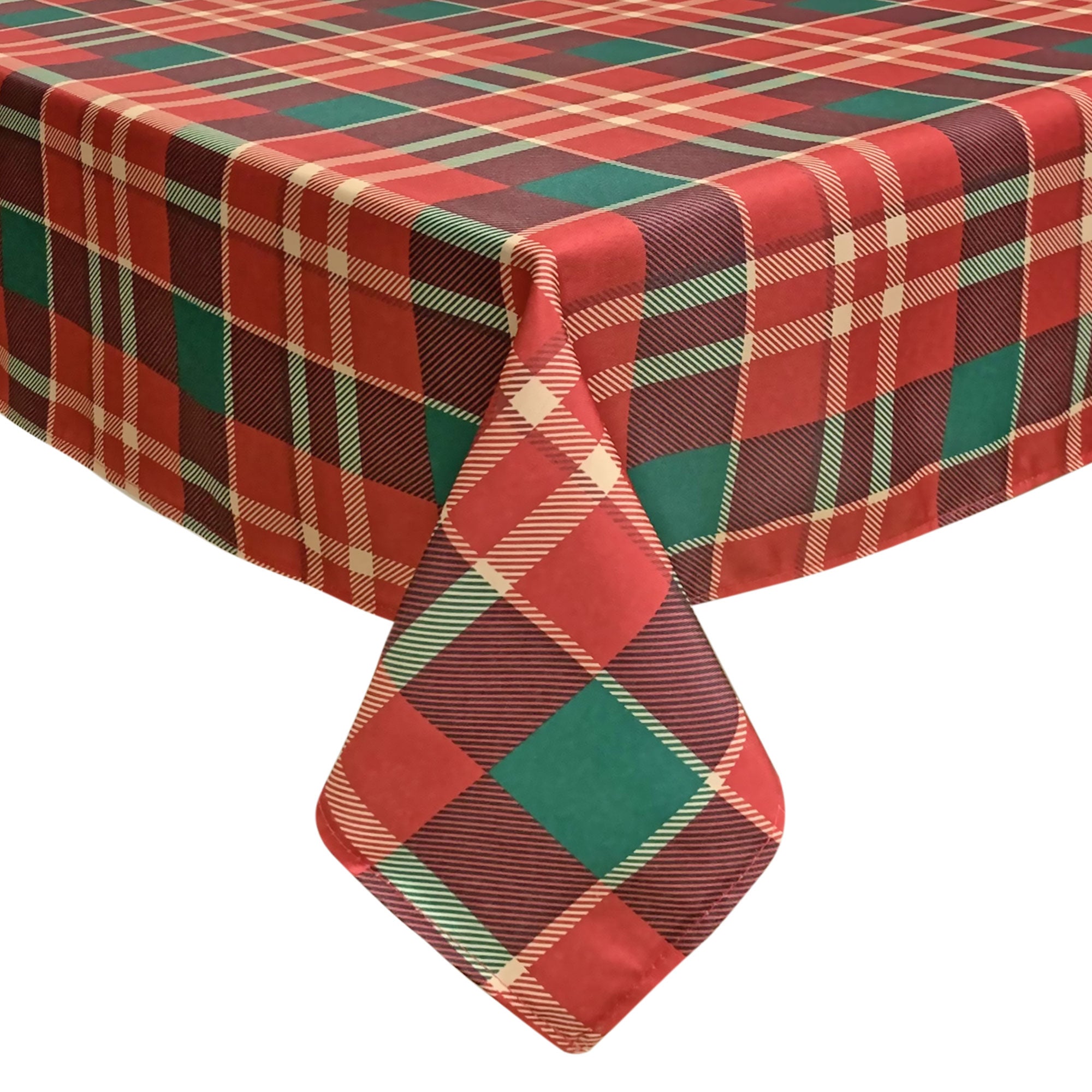 Tovaglia Natalizia no stiro Sommaruga Tartan 6 posti Tavola Natale 6395