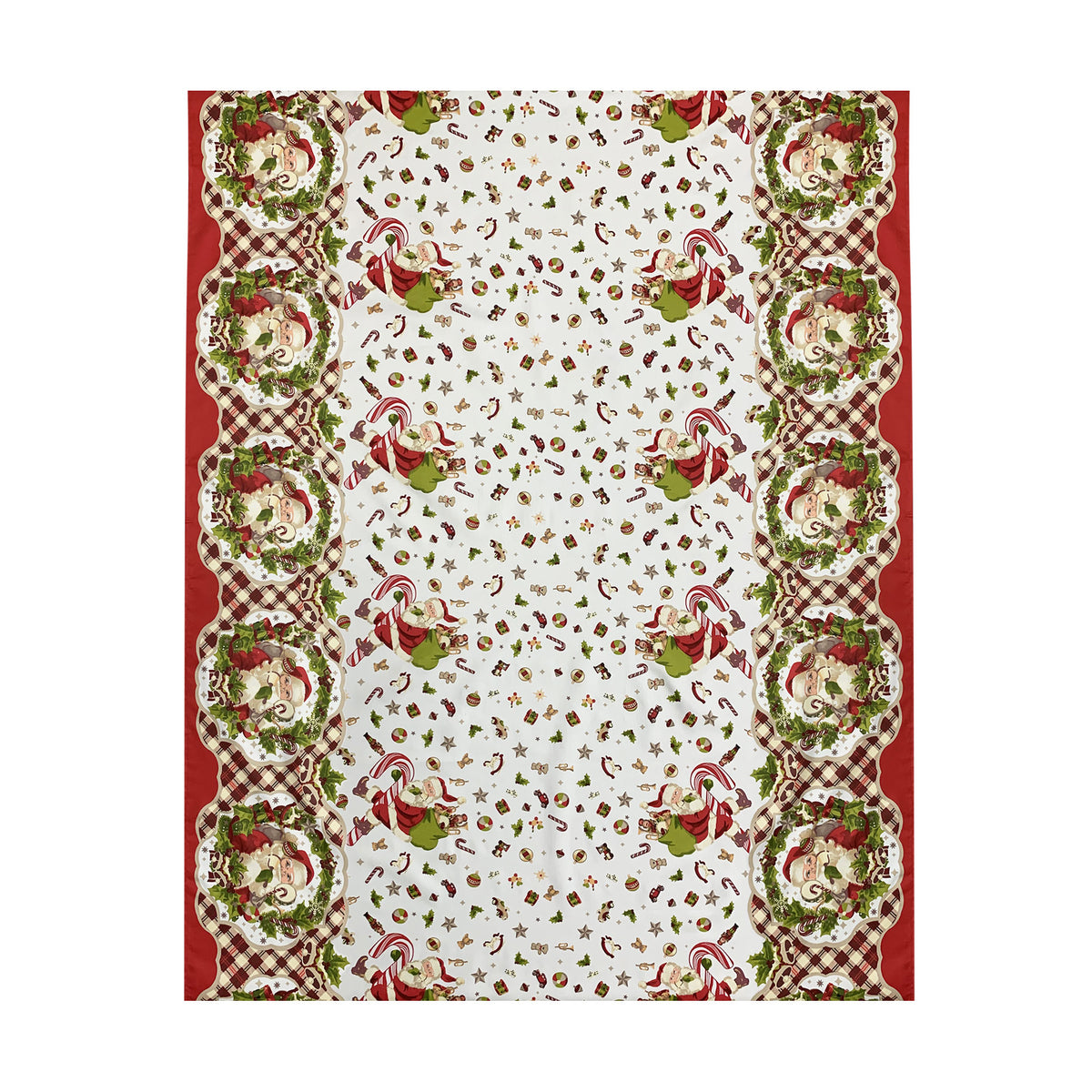 Tovaglia Natalizia in rasatello stampata Preziosa Home 24 posti Natale 6407