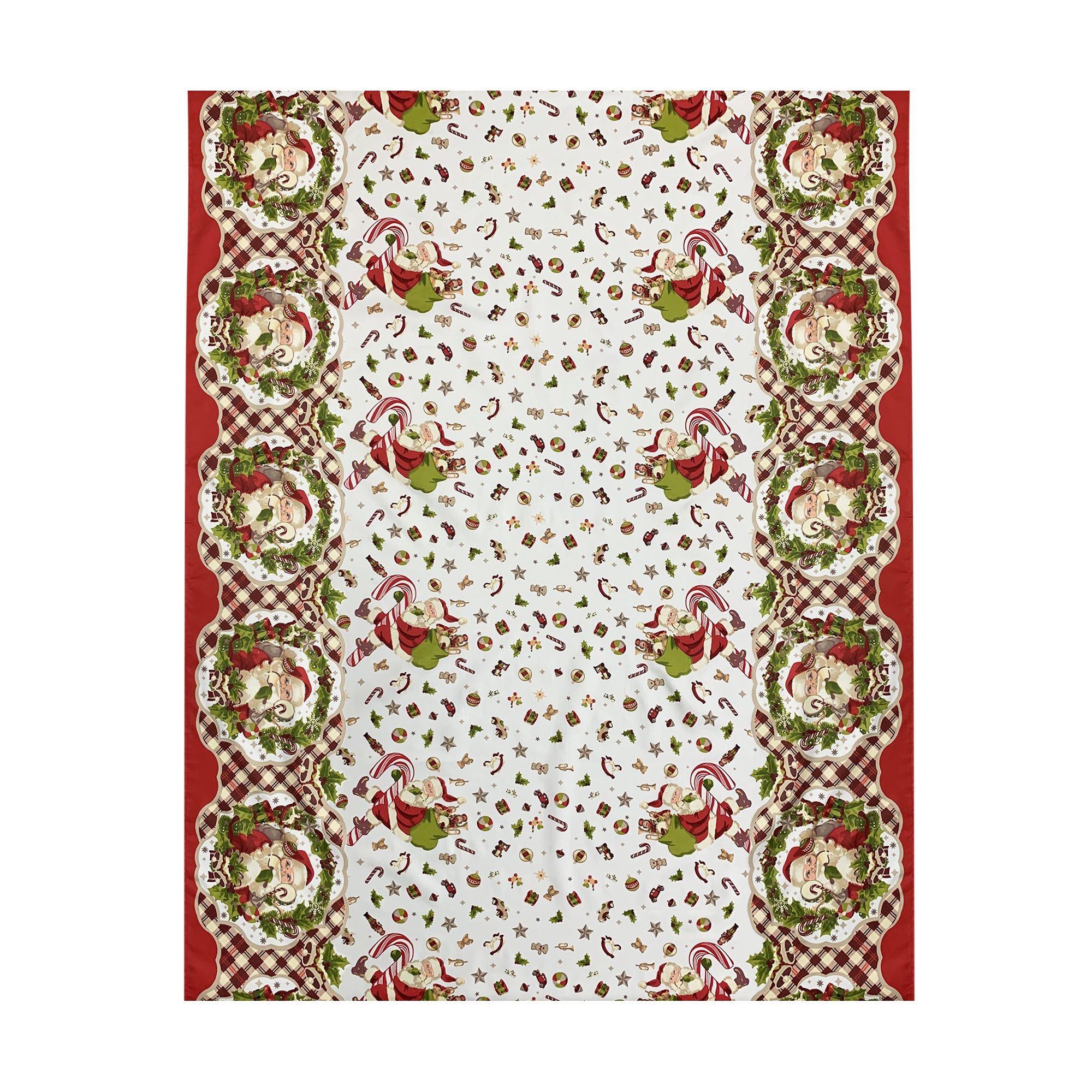 Tovaglia Natalizia in rasatello stampata Preziosa Home 24 posti Natale 6407