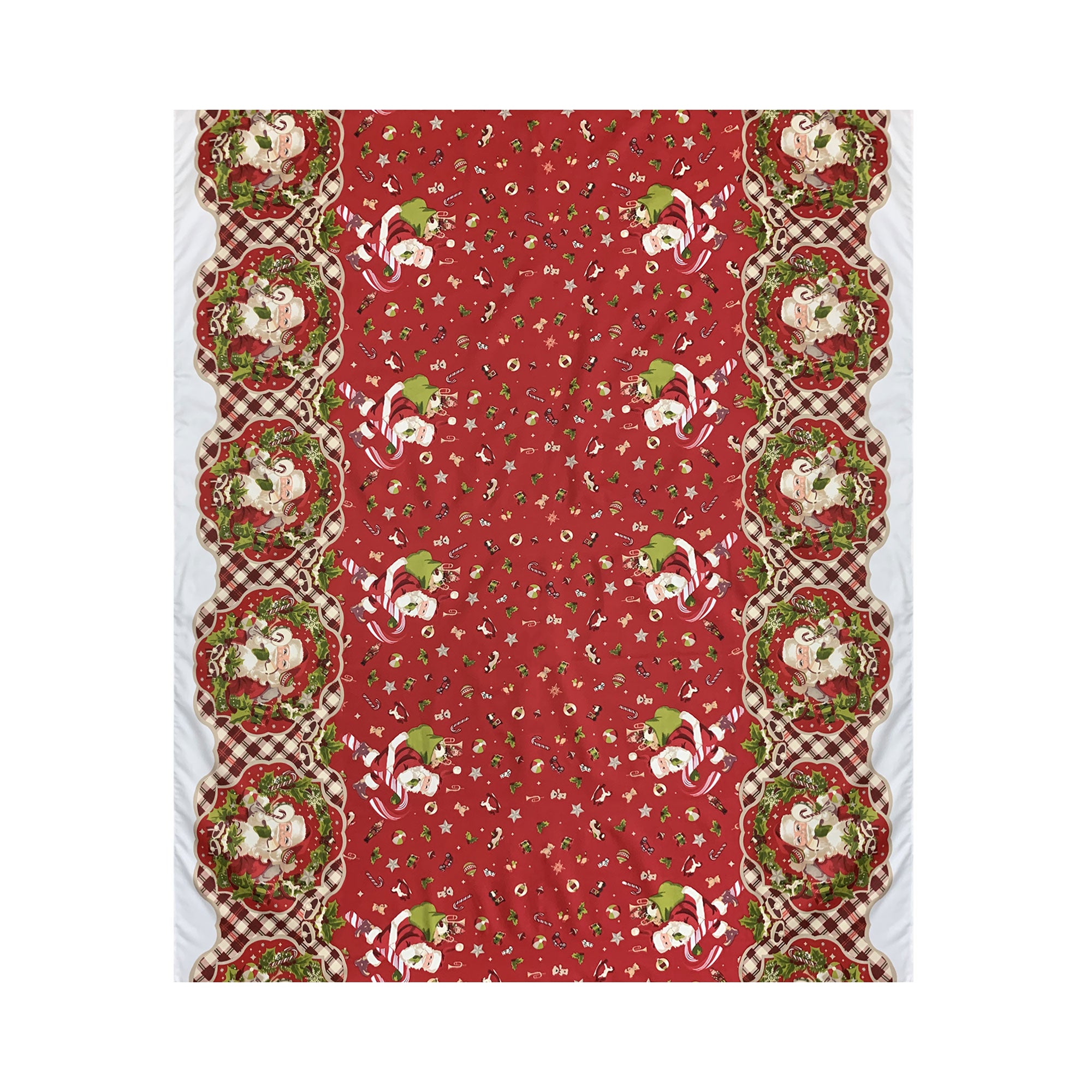 Tovaglia Natalizia in rasatello stampata Preziosa Home 24 posti Natale 6407