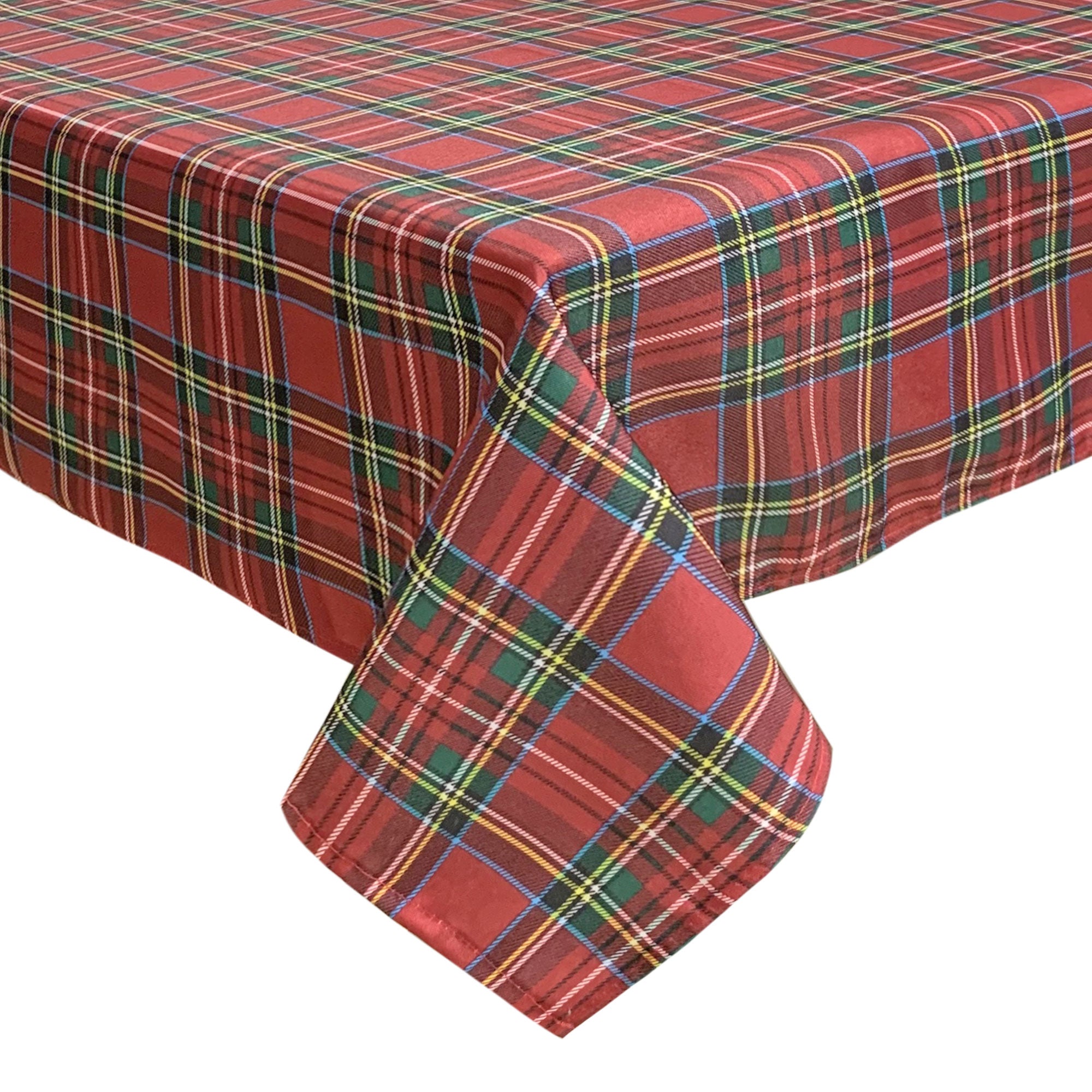 Tovaglia Natalizia no stiro Sommaruga Tartan 24 posti Tavola Natale 6415