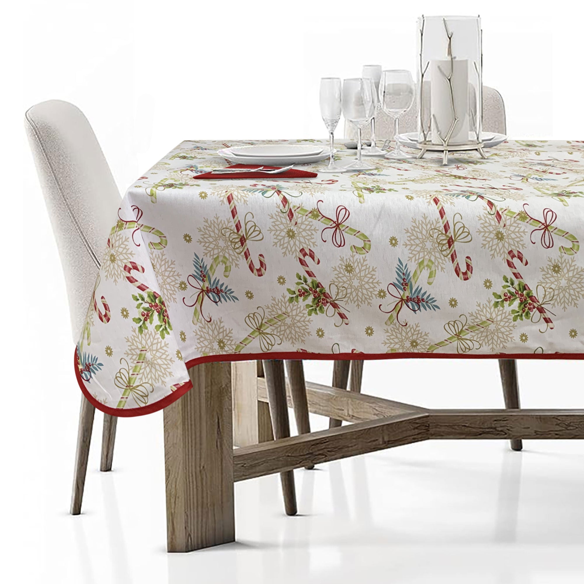 Tovaglia Natalizia servizio da tavola + tovaglioli Preziosa Home 24 posti 6423