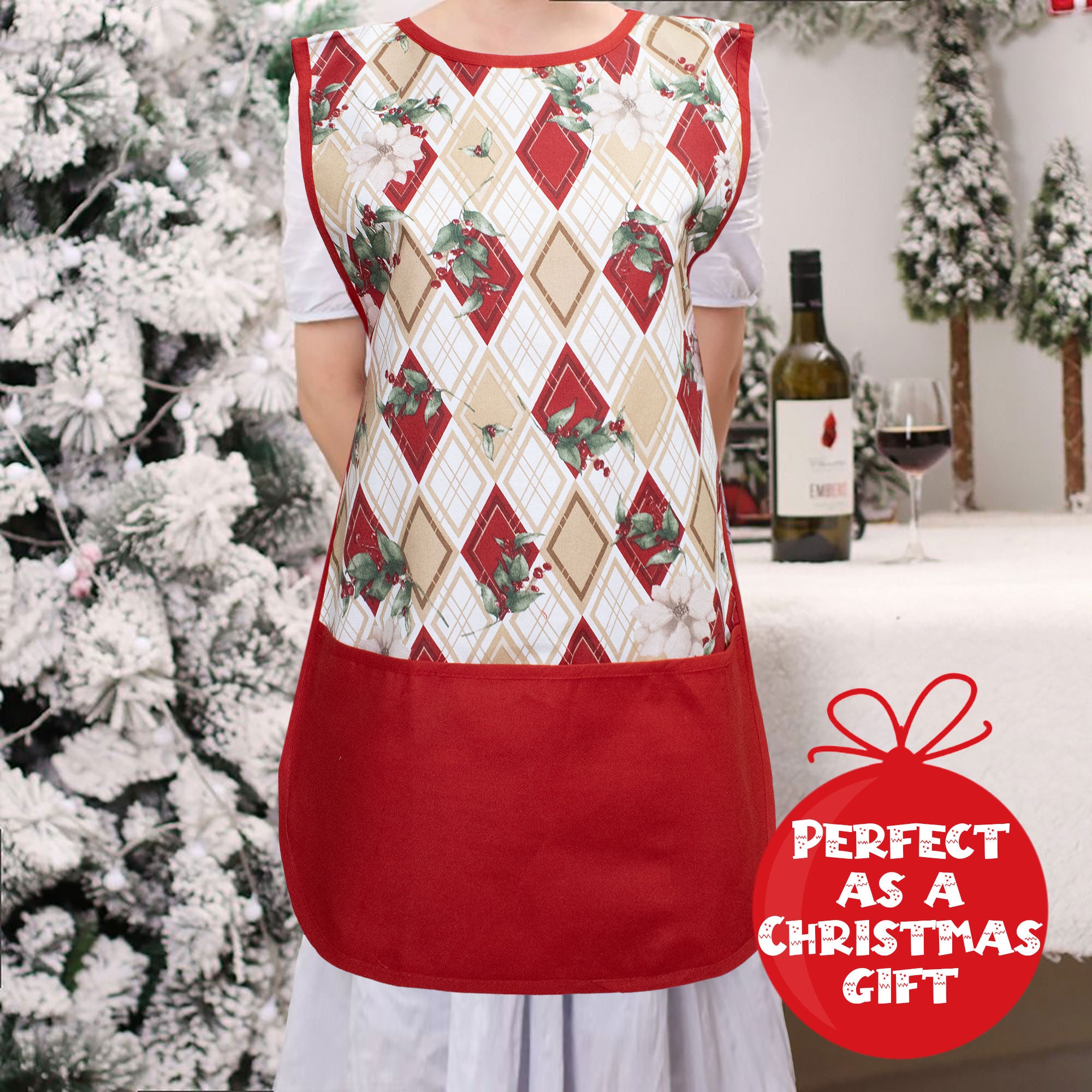 Grembiule da cucina Natalizio Casacca 100% Cotone Idea regalo Natale 6459