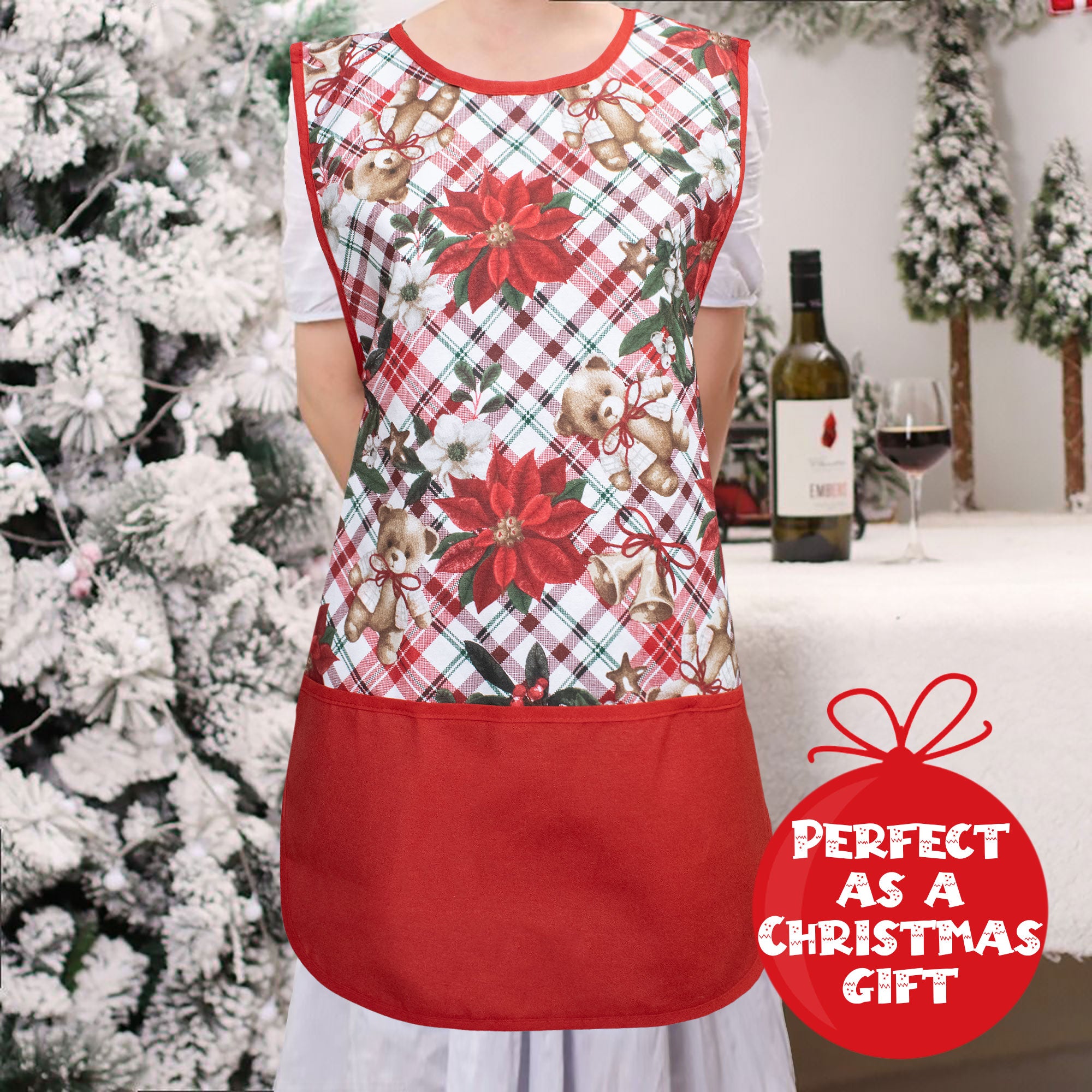 Grembiule da cucina Natalizio Casacca 100% Cotone Idea regalo Natale 6459