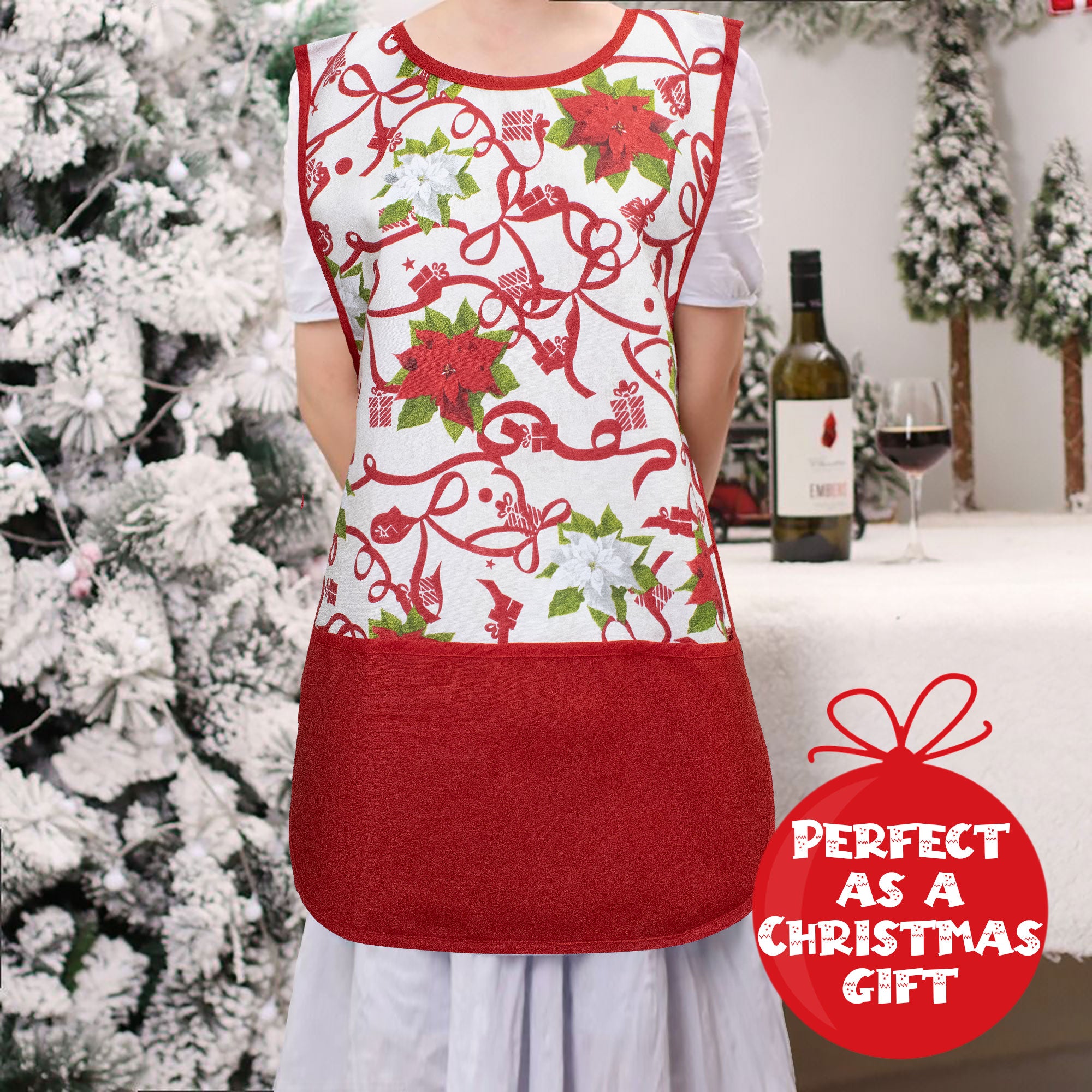 Grembiule da cucina Natalizio Casacca 100% Cotone Idea regalo Natale 6459