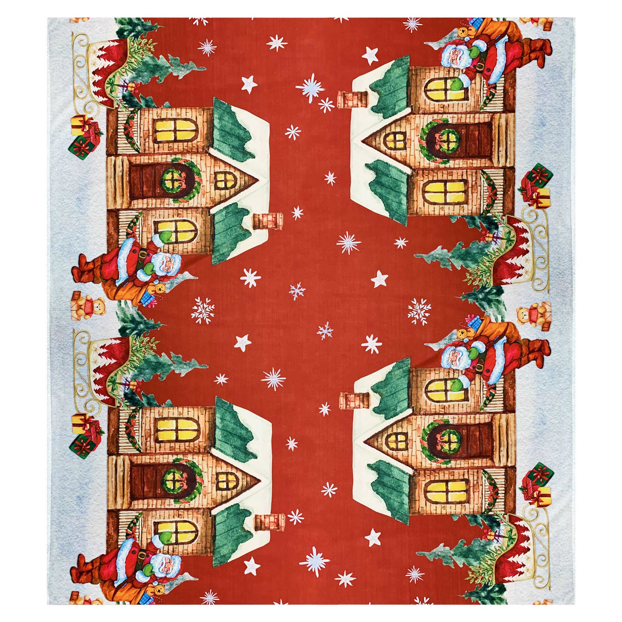 Tovaglia Natalizia antimacchia Antica Tessitura Italiana 6 posti Natale 6464