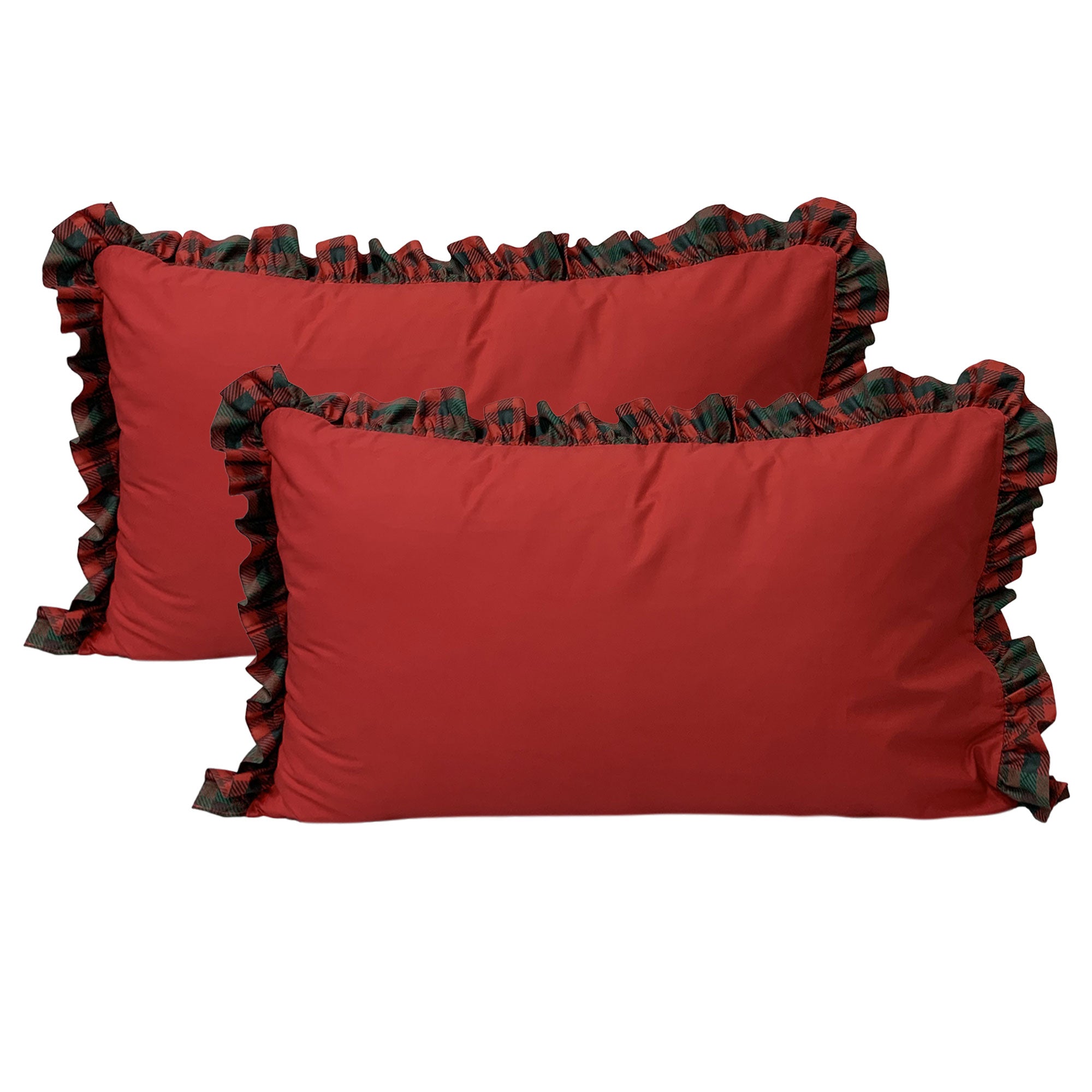 Coppia Federe natalizie Cortina in Tartan Maestri Cotonieri 2pz Natale 6502