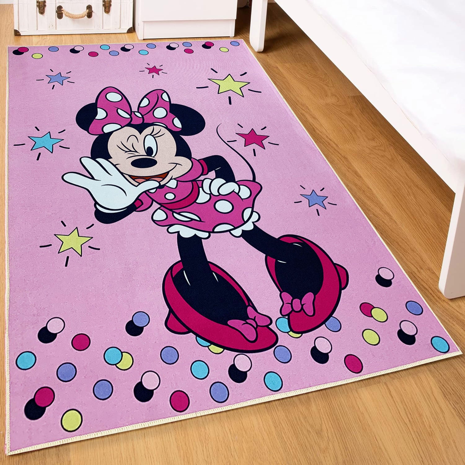 Tappeto antiscivolo Disney Minnie Mouse 80x120cm cameretta bambine 6506