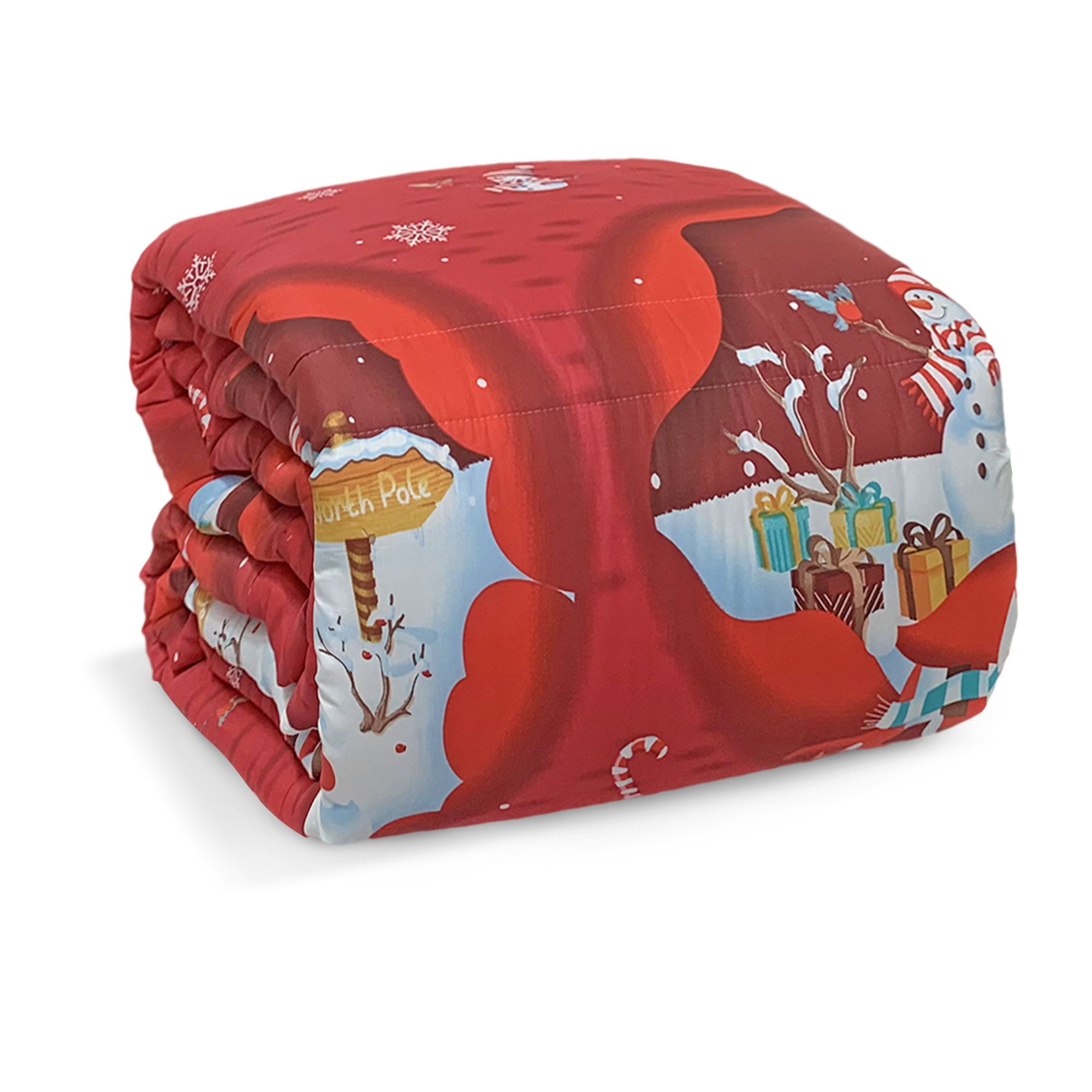 Trapunta natalizia piumone invernale Babbo Natale Varie Misure 6509