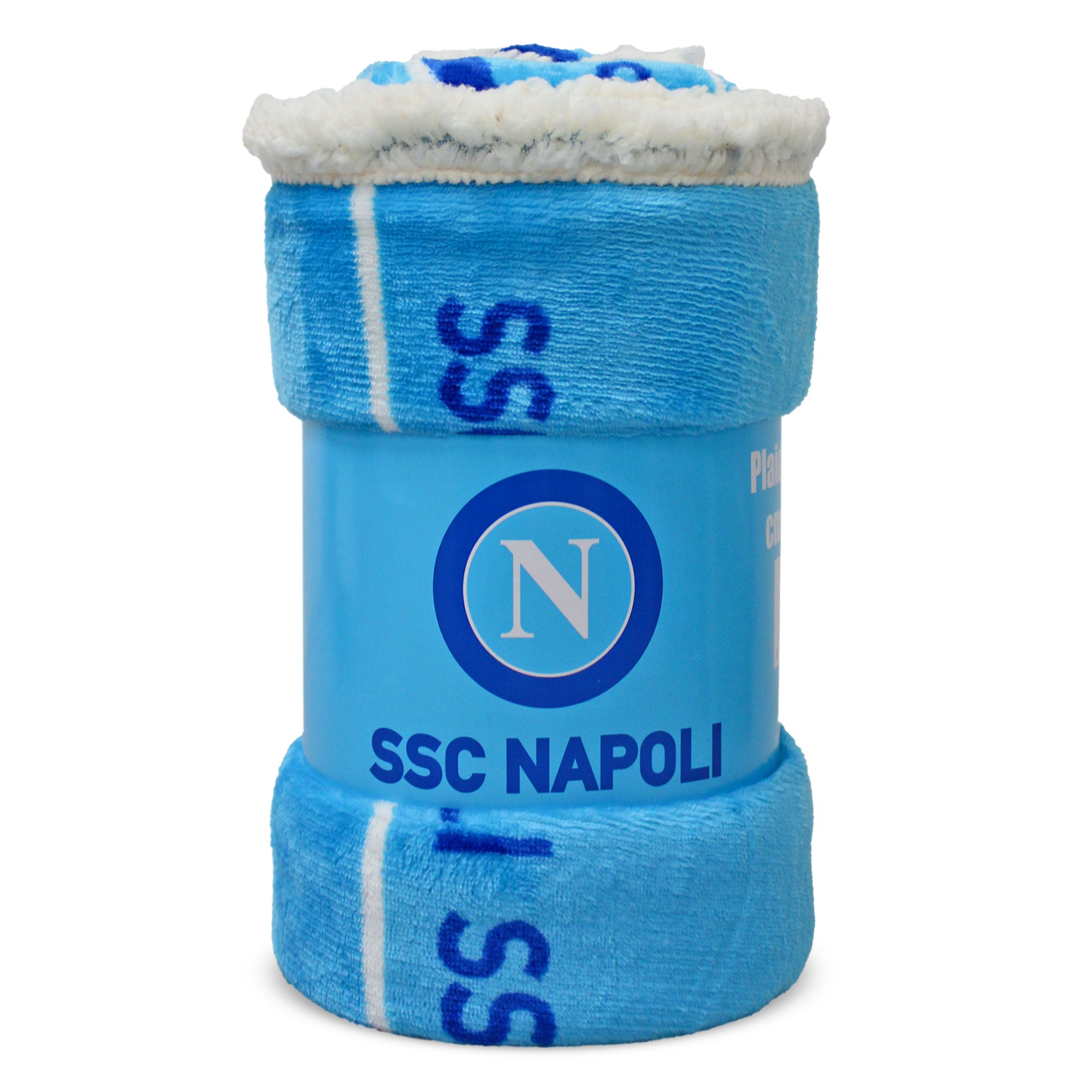 Plaid SSC Napoli agnellato ufficiale coperta stampata logo scudetto 6532