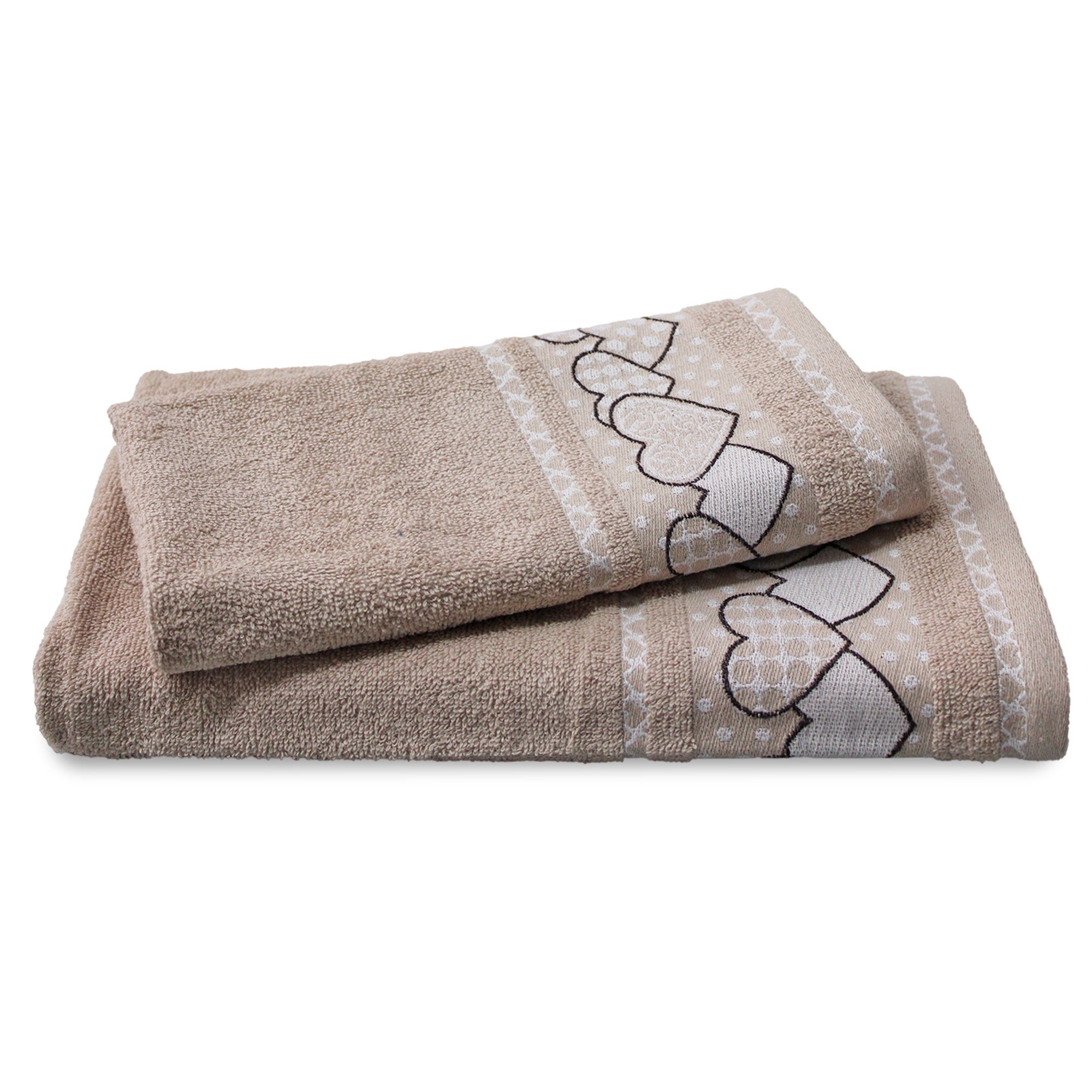 Asciugamani bagno Set 1+1 Vingi in spugna di cotone Dream Viso e Ospite 6537