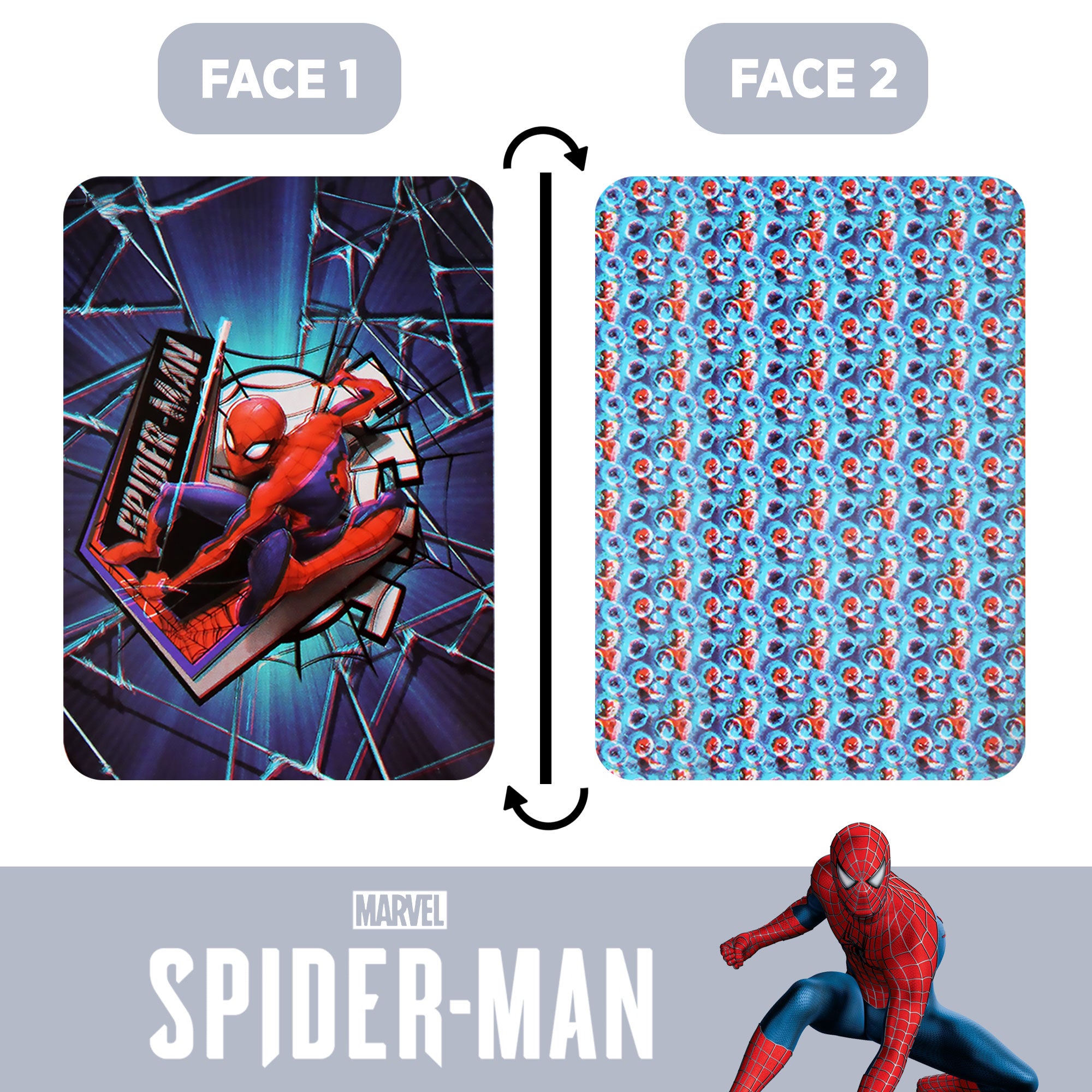 Set Copripiumino Marvel Spiderman per letto singolo doubleface in cotone 6556