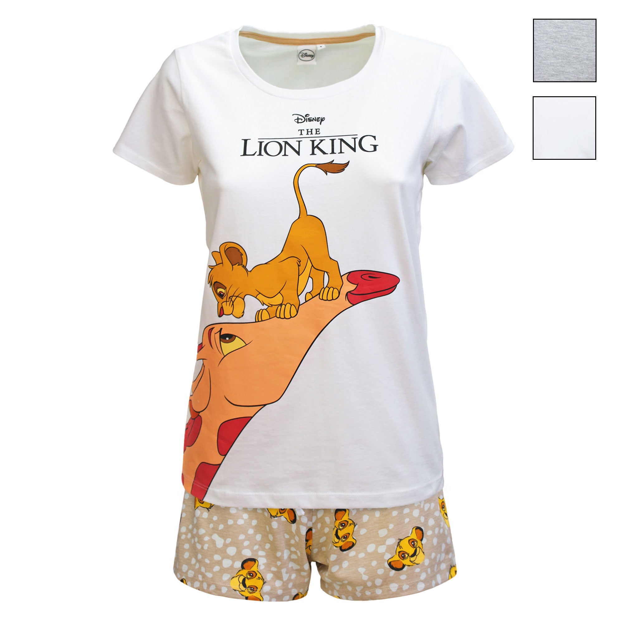 Pigiama donna Disney Il re Leone T-shirt e shorties ragazza in cotone 6579