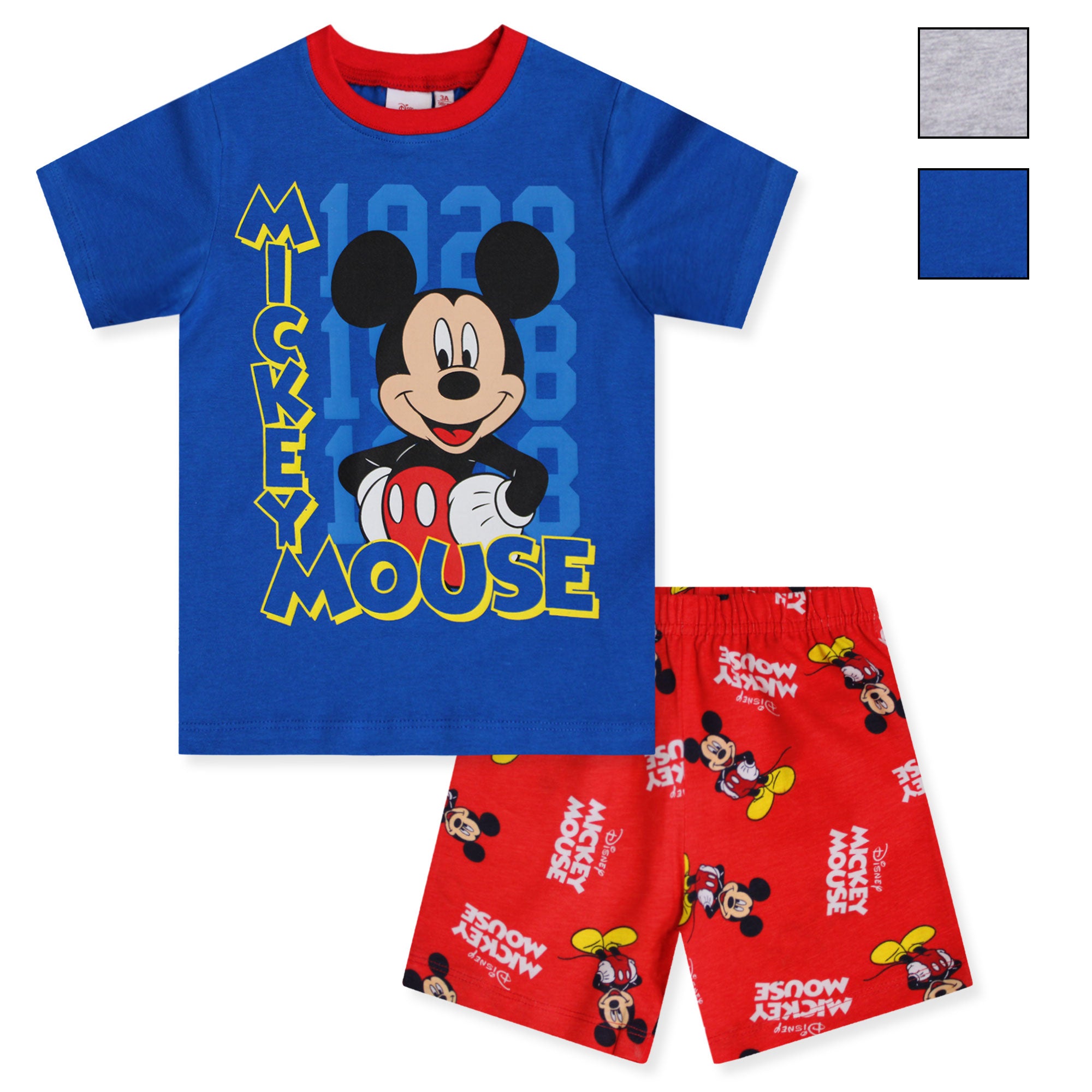 Pigiama bambino Disney Mickey Mouse maglia e pantalone corto estivo cotone 6580