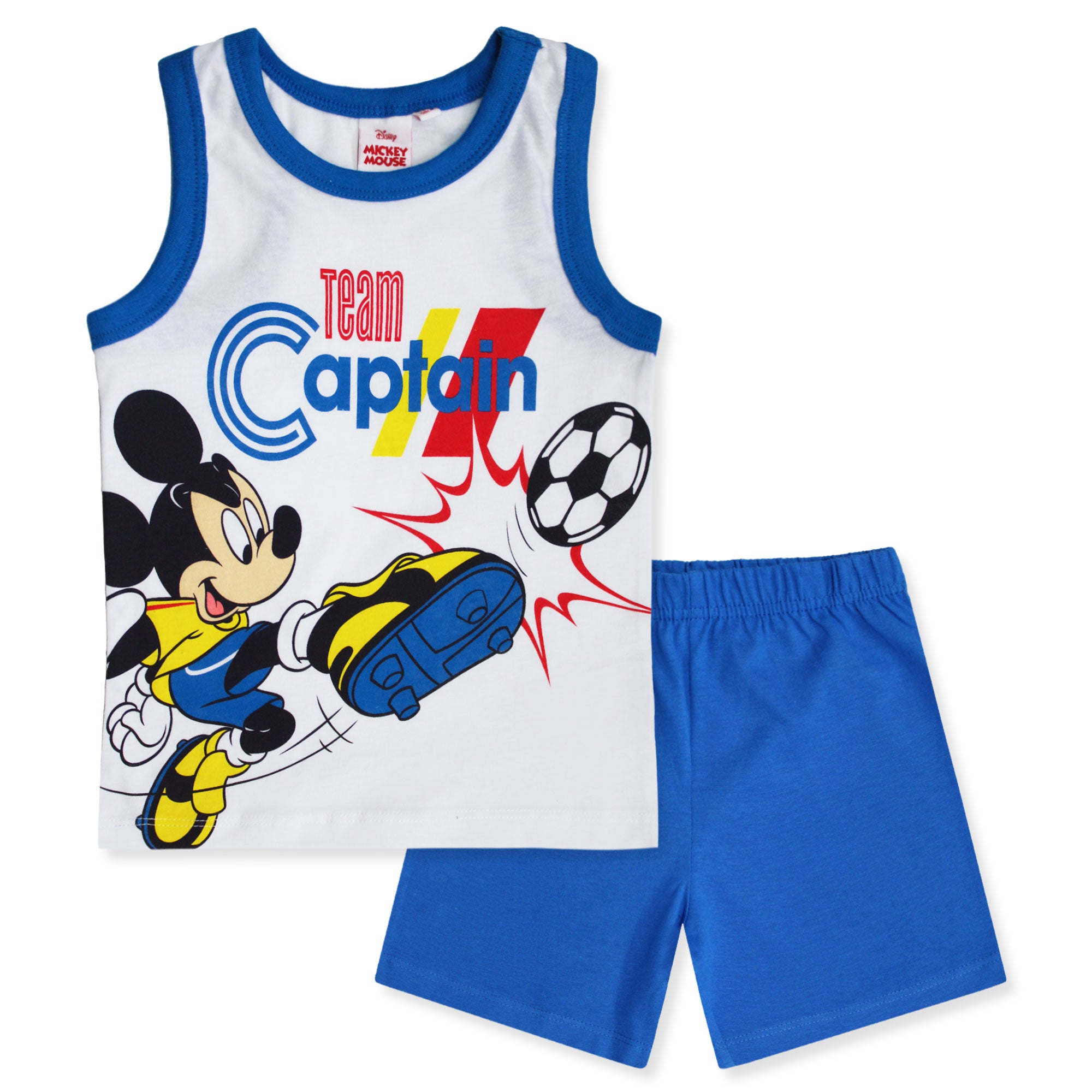 Pigiama bambino Disney Mickey Mouse canotta e pantalone corto estivo cotone 6581