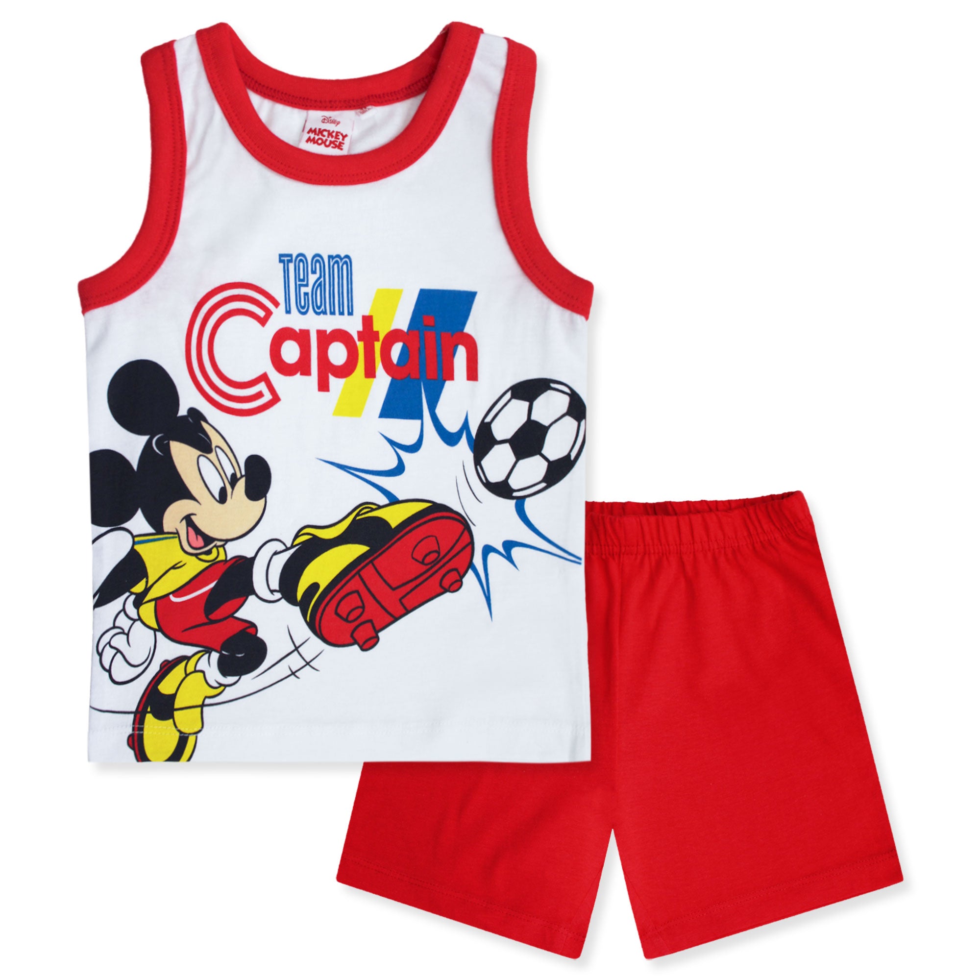 Pigiama bambino Disney Mickey Mouse canotta e pantalone corto estivo cotone 6581