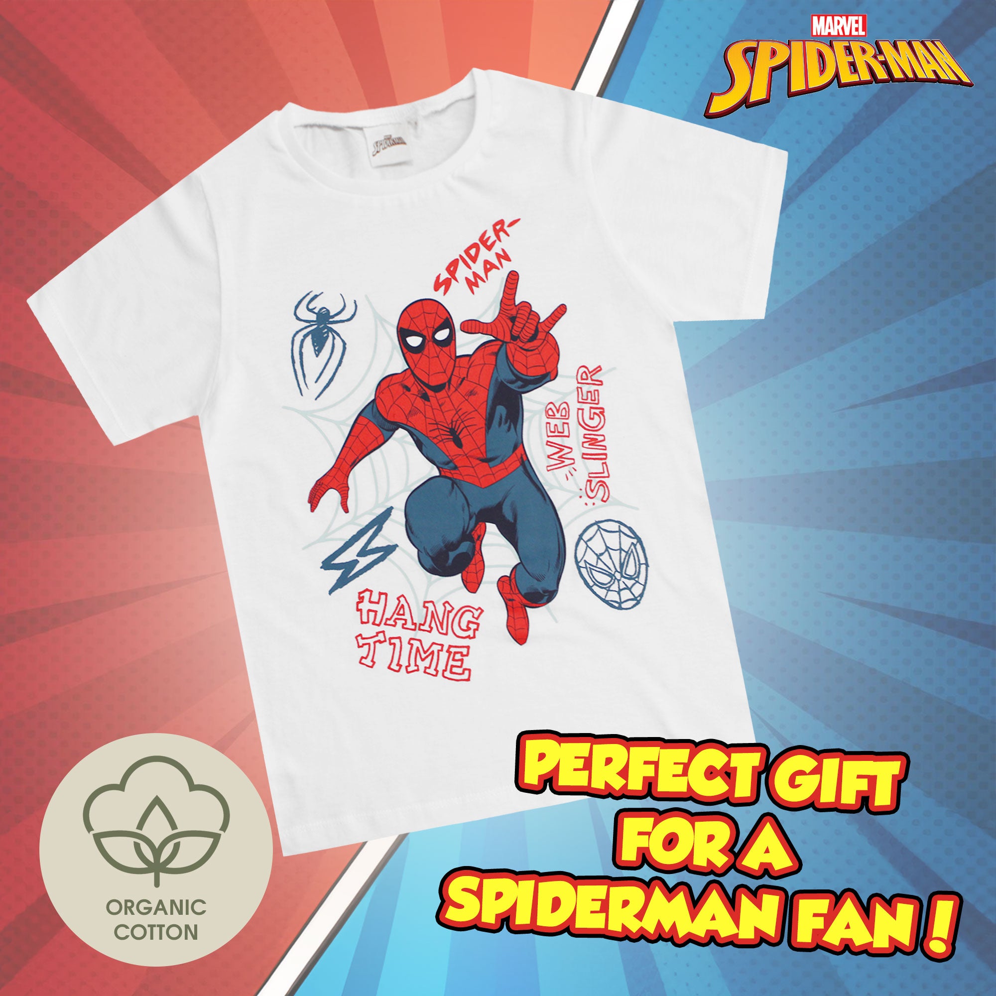 T-shirt Marvel Spiderman maglia bambino mezze maniche in cotone Spider Man 6592