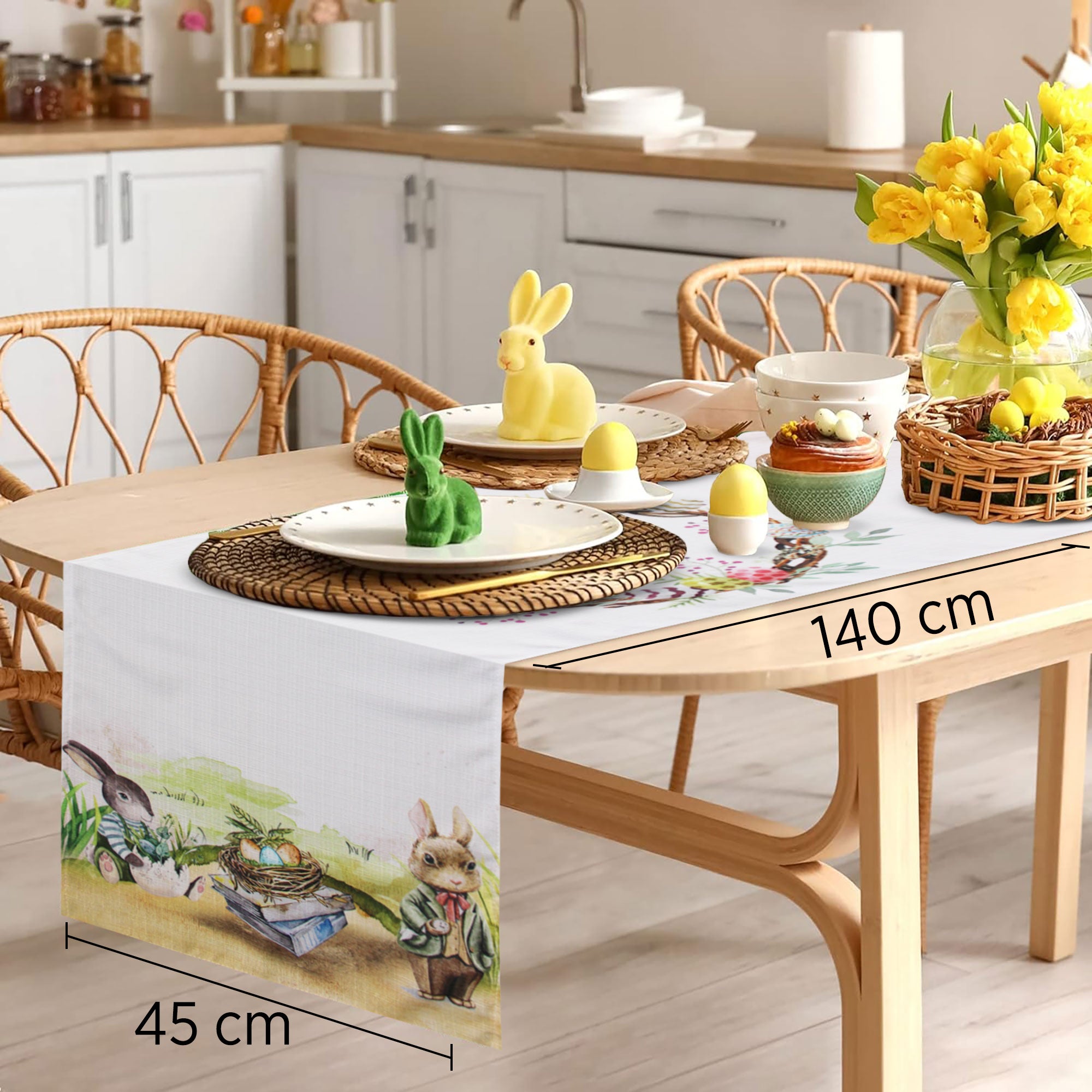 Runner Pasquale 45x140cm Centrotavola digitale Irge Pasqua 6627