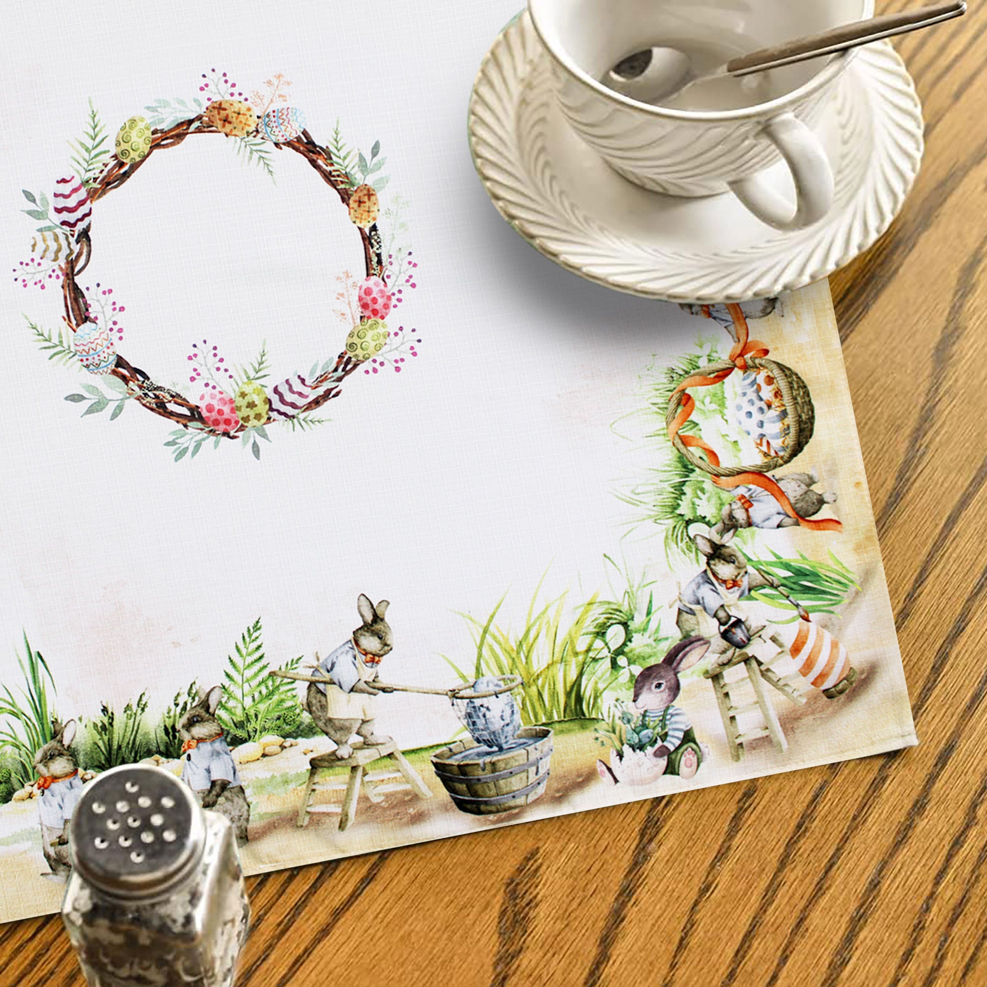 Centrotavola Pasquale 90x90cm Runner digitale Irge Pasqua 6628