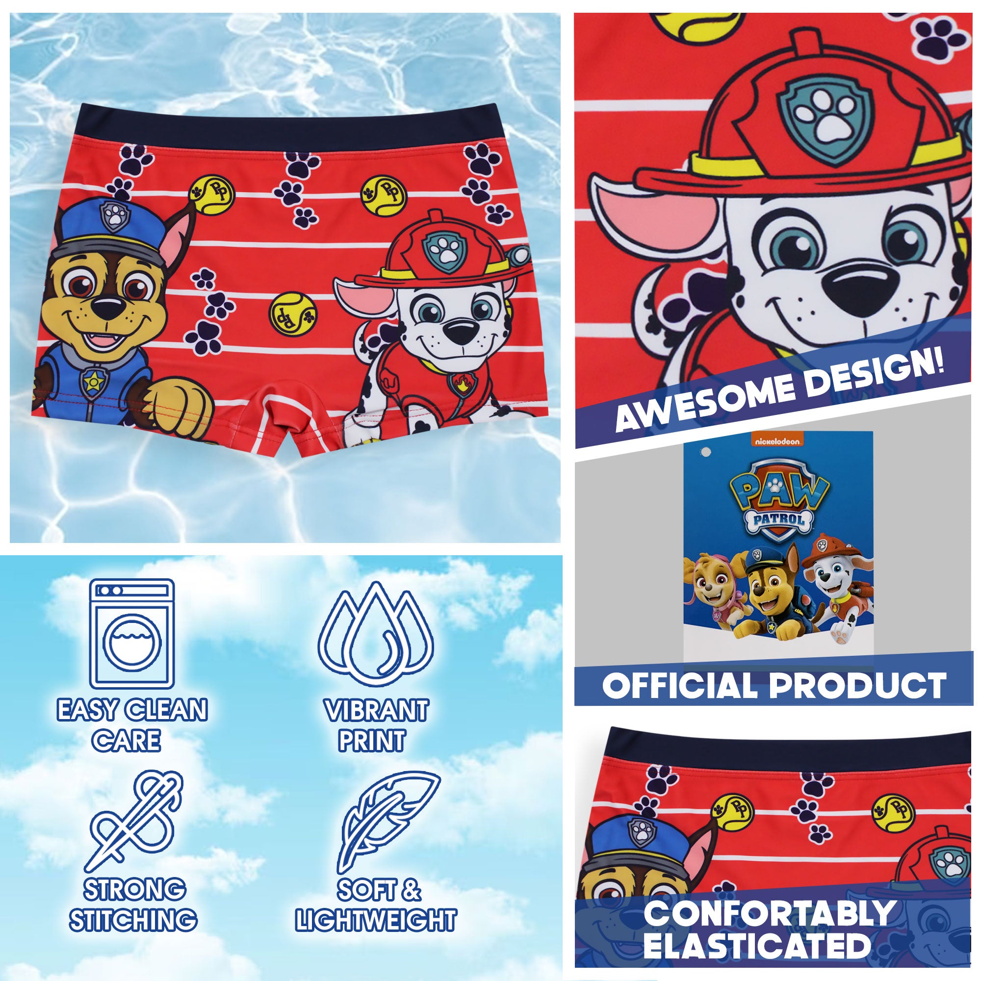 Costume da bagno per bambino Paw Patrol boxer mare bimbo 6639