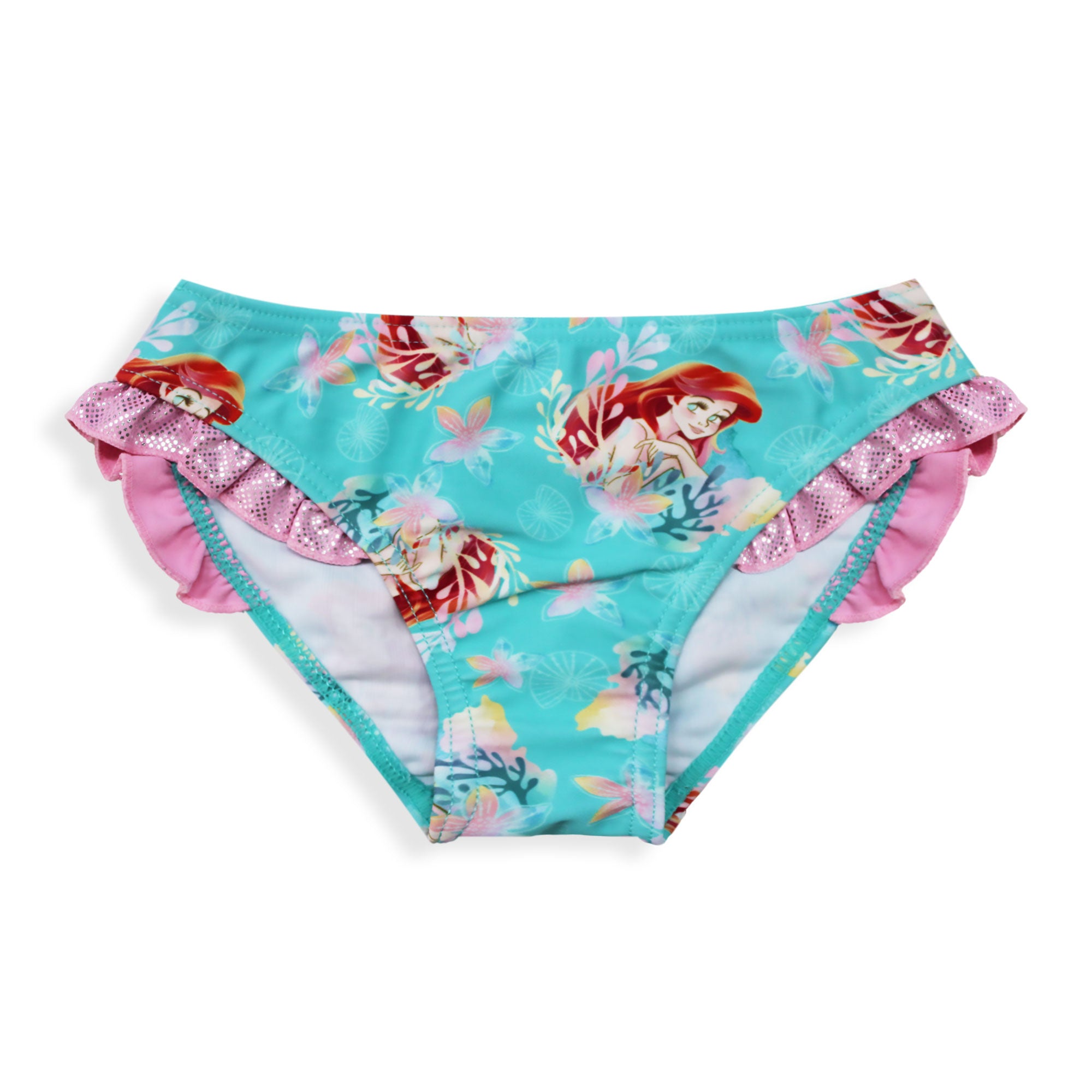 Costume da bagno slip mare per bambina Disney la Sirenetta Ariel bimba 6655