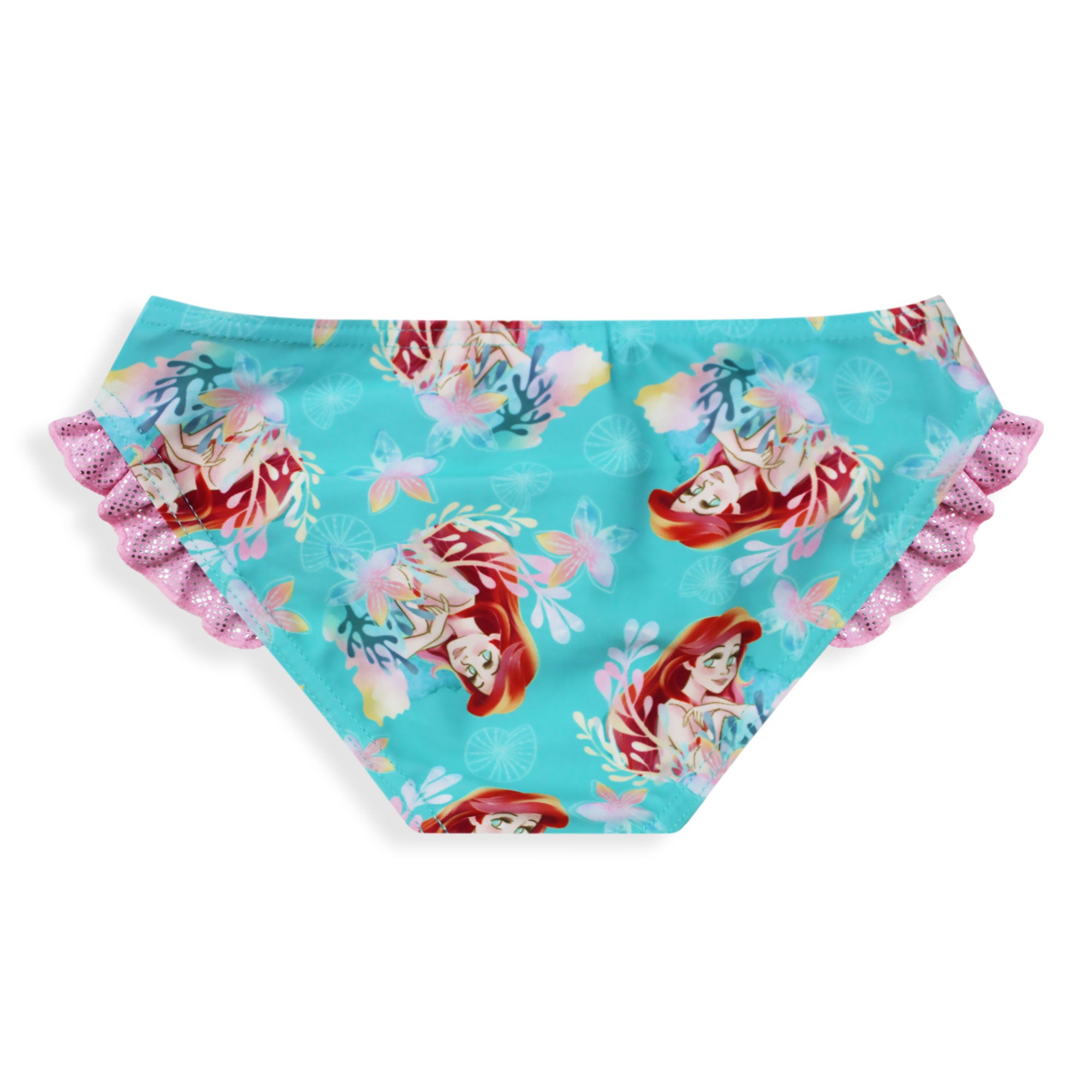 Costume da bagno slip mare per bambina Disney la Sirenetta Ariel bimba 6655