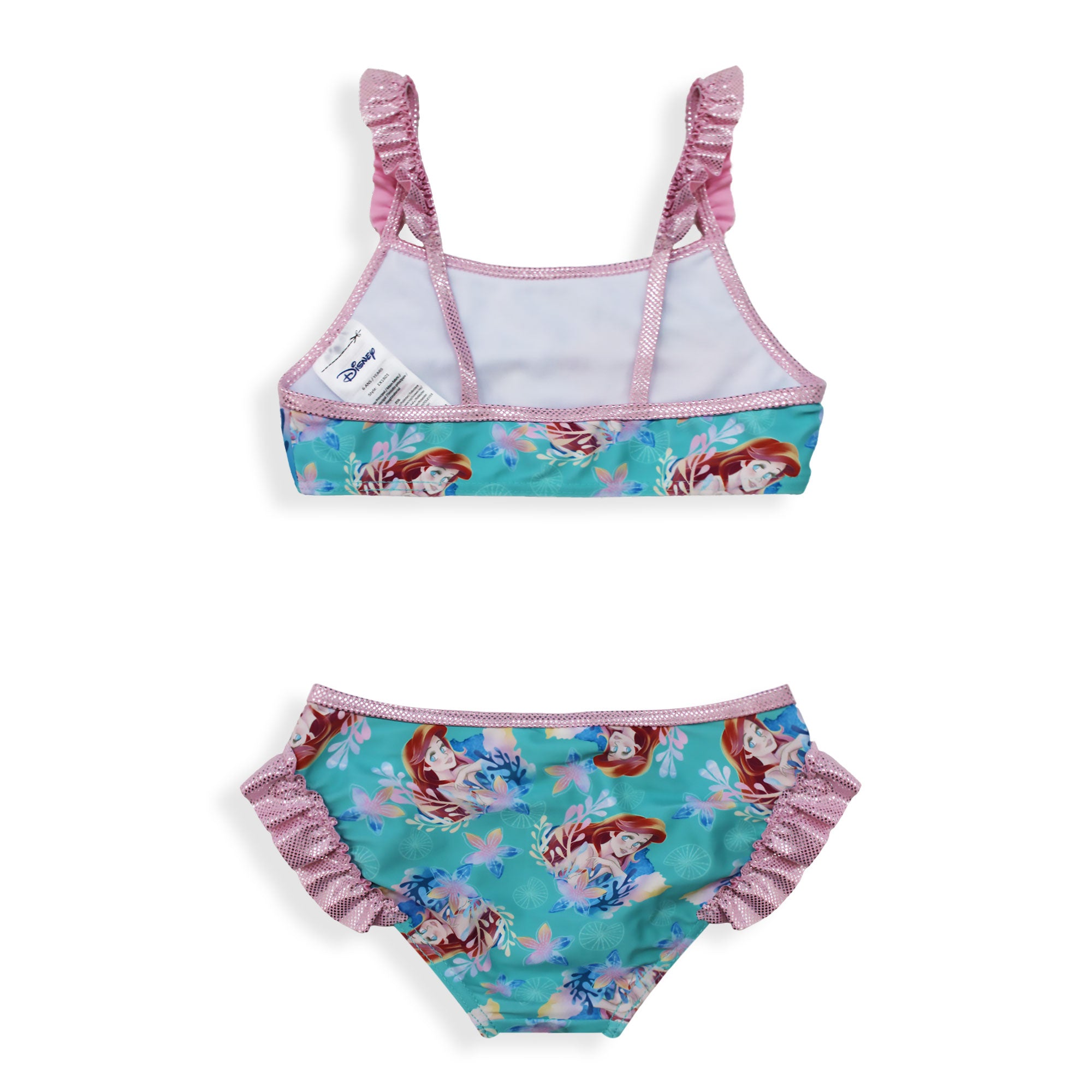 Costume da bagno Disney la Sirenetta Ariel bikini mare per bambina 2 pezzi 6668