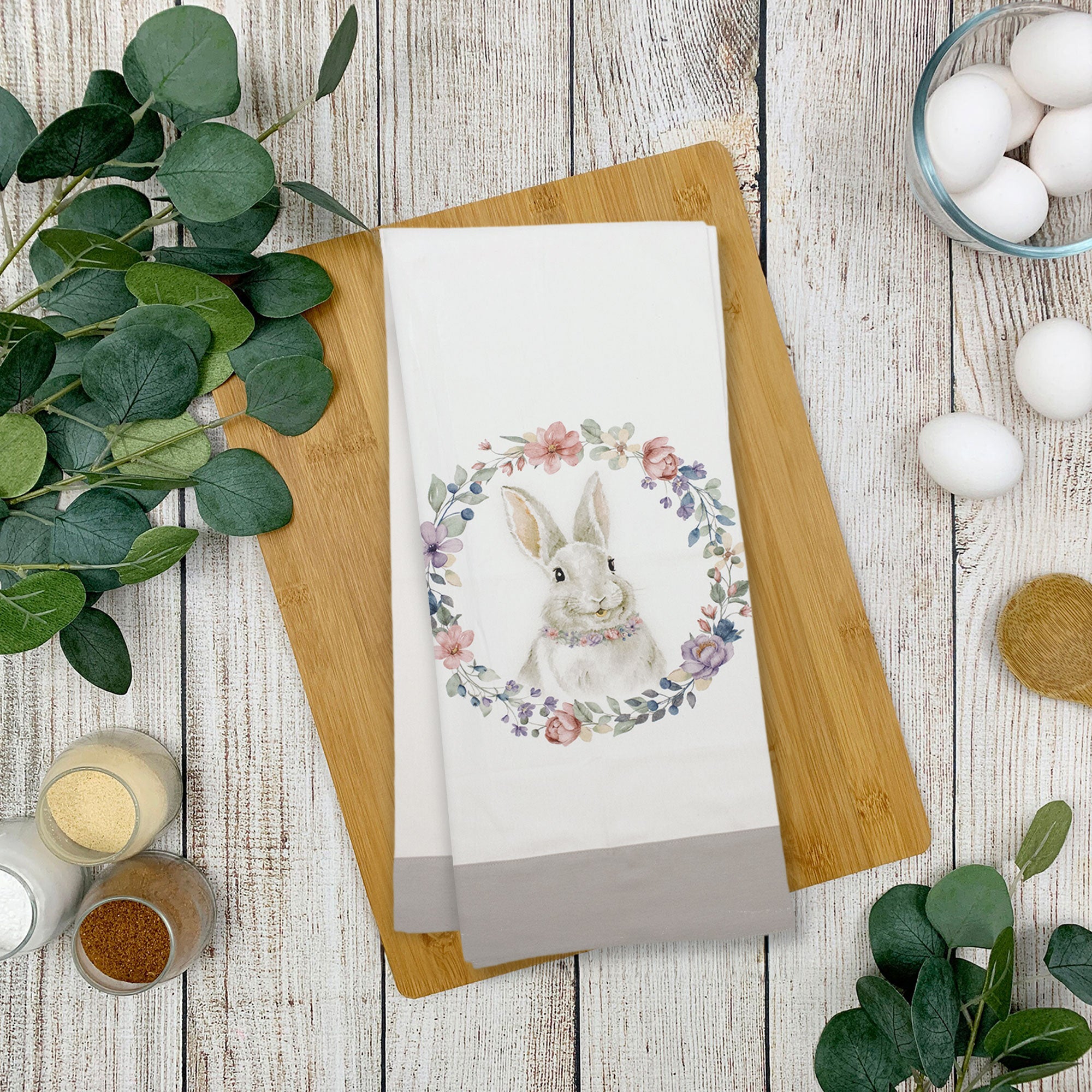Strofinaccio pasquale Nuvole di Stoffa Bunny in cotone Decoro Pasqua 6696