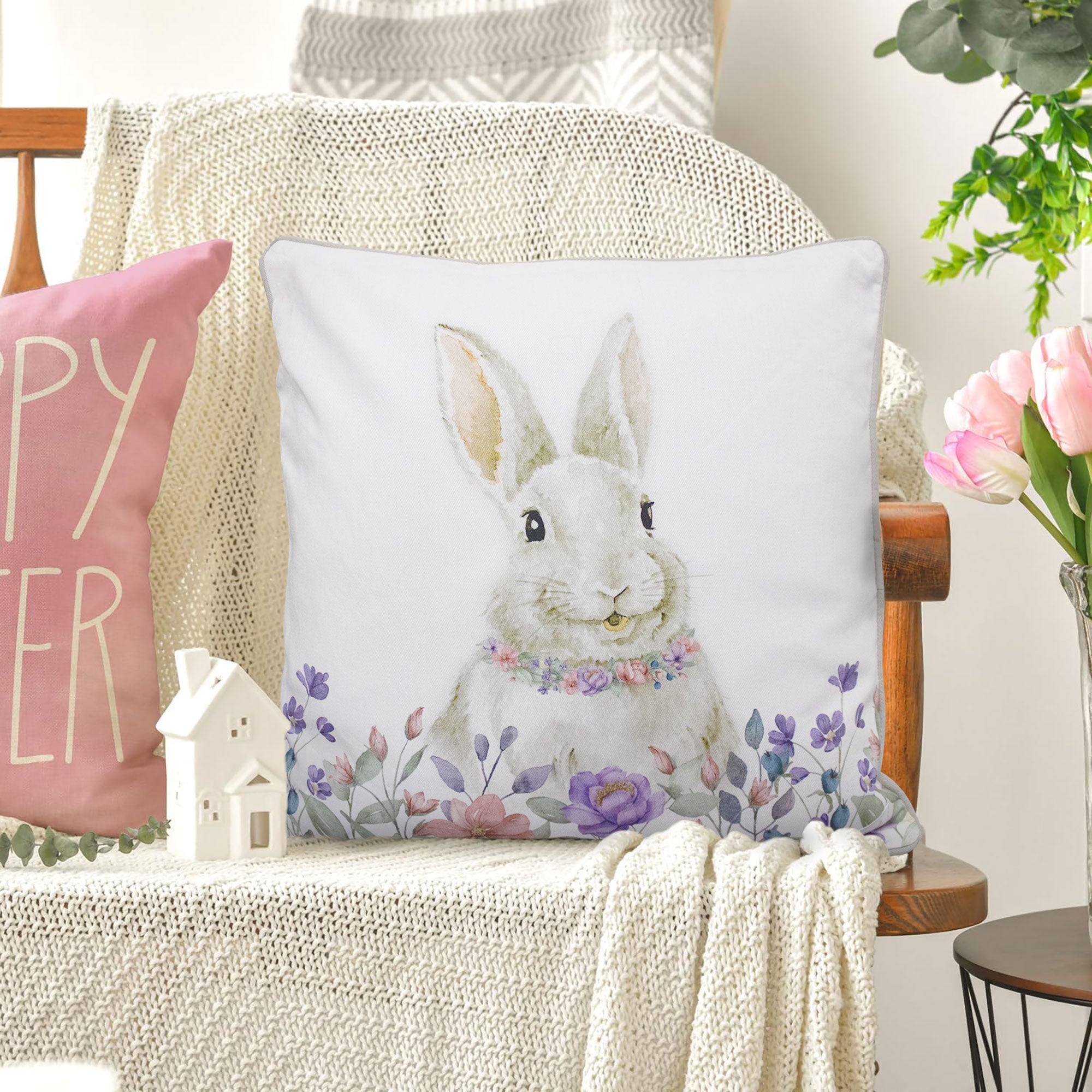 Cuscino arredo pasquale Nuvole di Stoffa 40x40cm Bunny decorazione Pasqua 6706