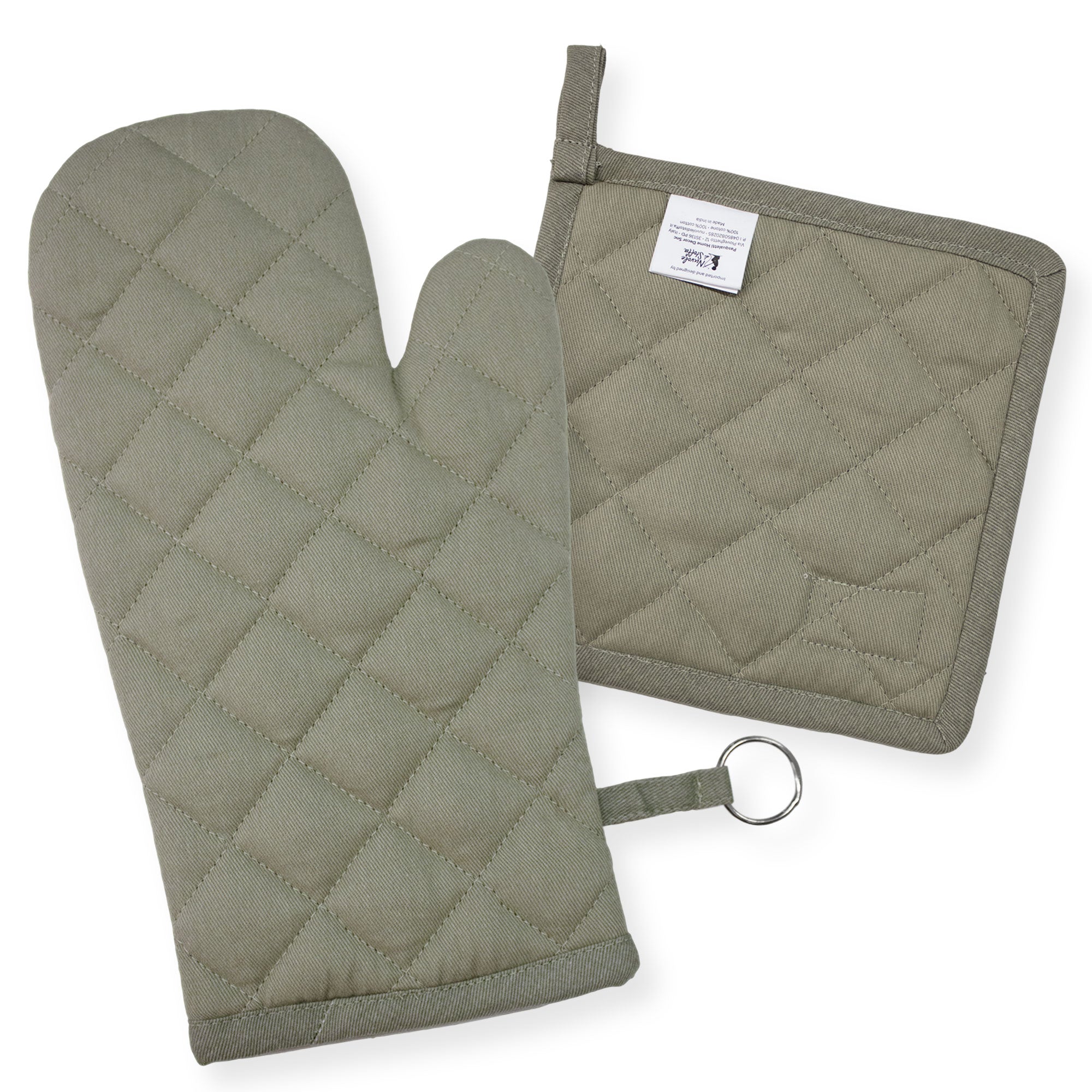 Guantone e Presina da forno Nuvole di Stoffa Herbarium Shabby Chic cotone 6728