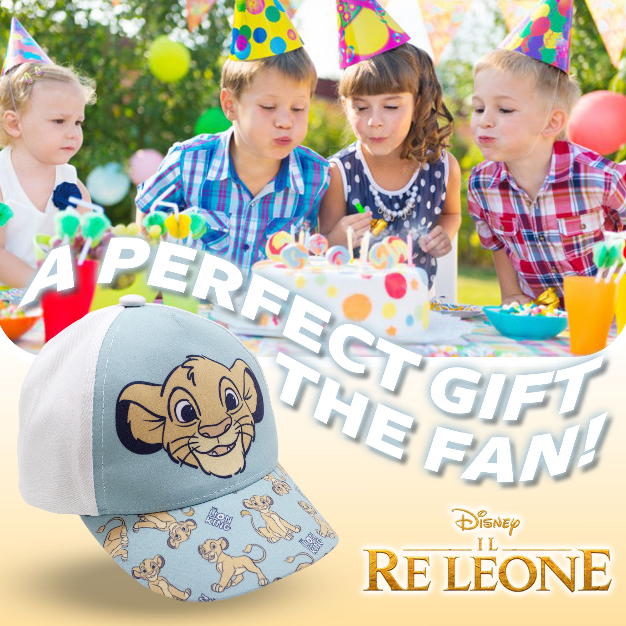 Cappellino per bambino Disney il Re Leone berretto con visiera Simba 6739