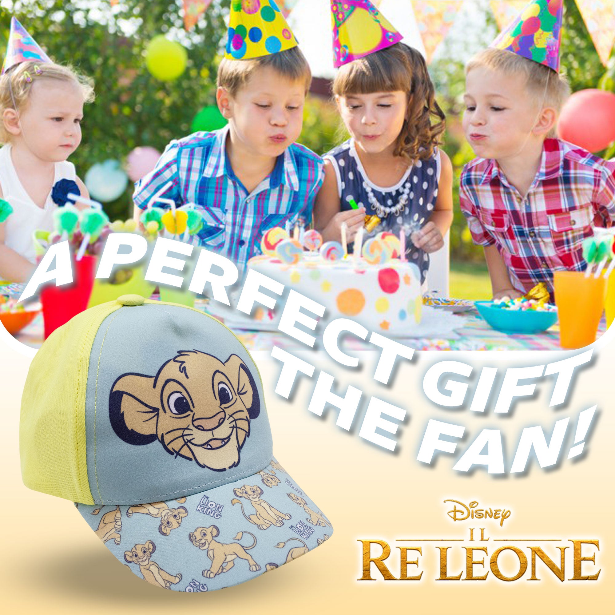 Cappellino per bambino Disney il Re Leone berretto con visiera Simba 6739