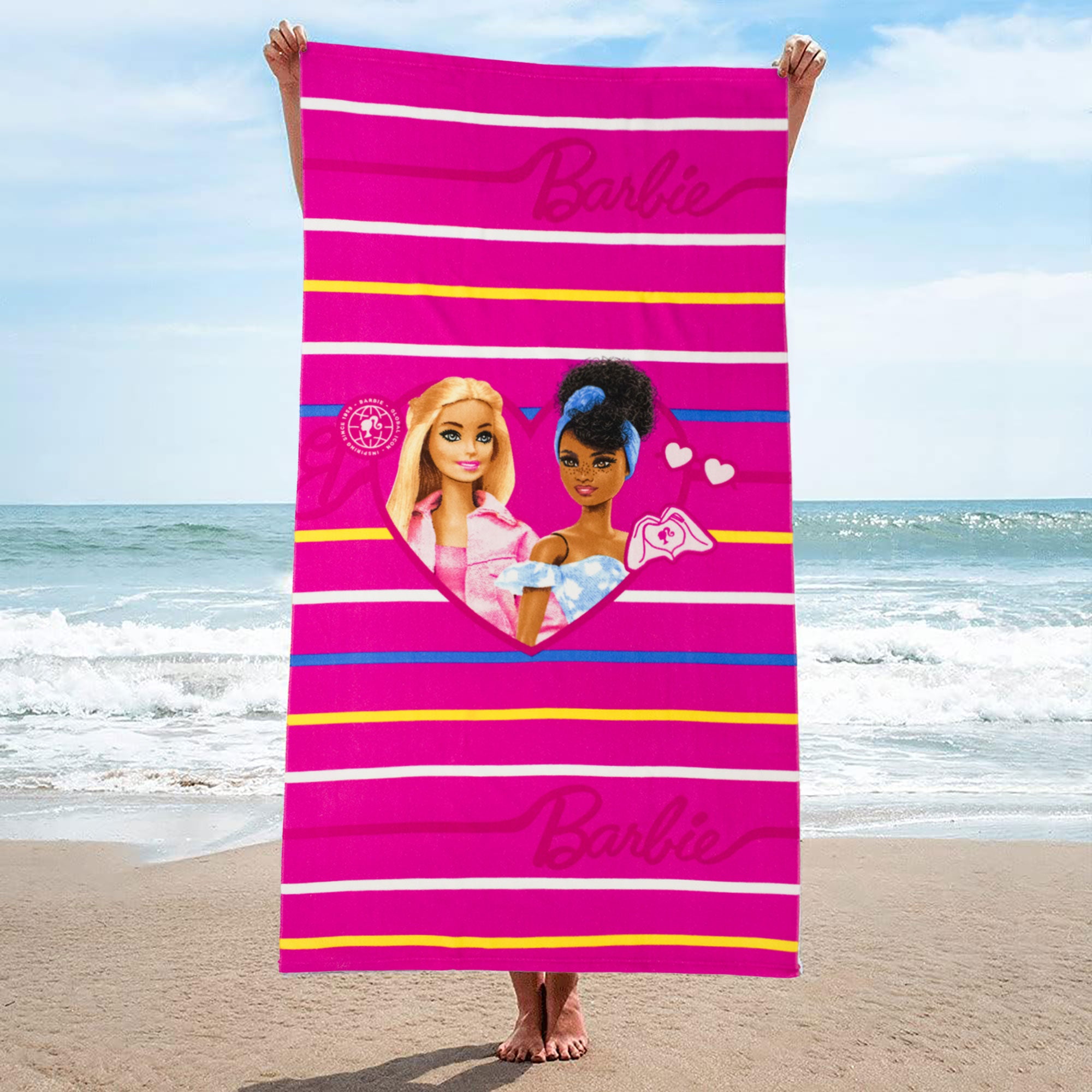 Telo mare Barbie in microspugna 70x140cm asciugamano piscina 6776