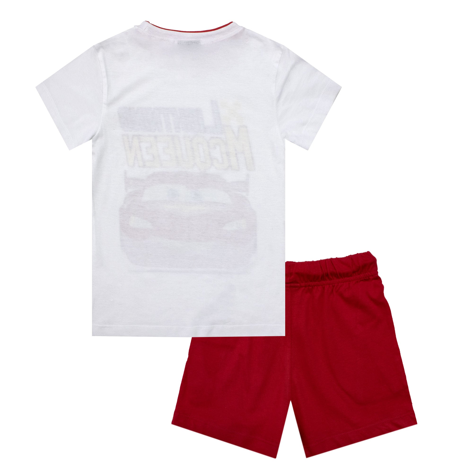 Completo bambino Disney Cars t-shirt e pantalone corto estivo in cotone 6782