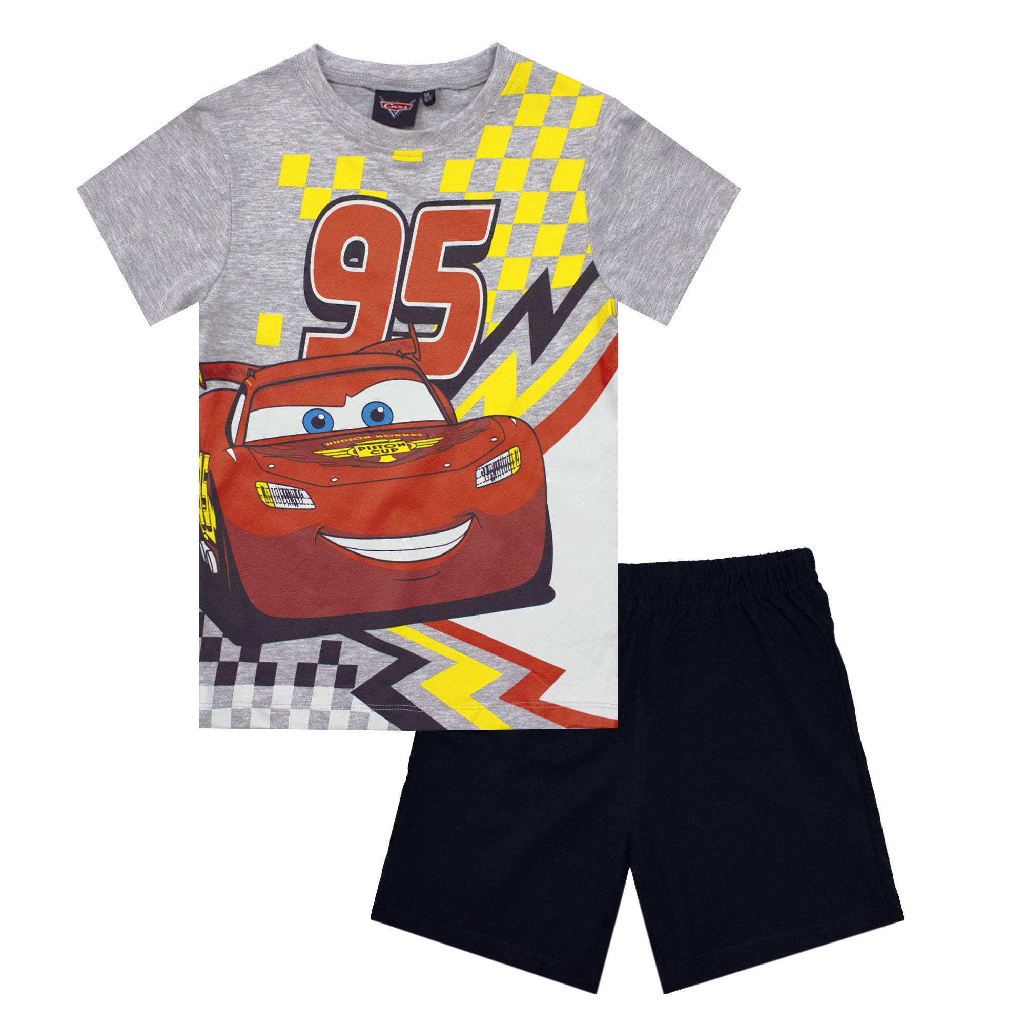 Pigiama bambino Disney Cars t-shirt e pantalone corto estivo in cotone 6783
