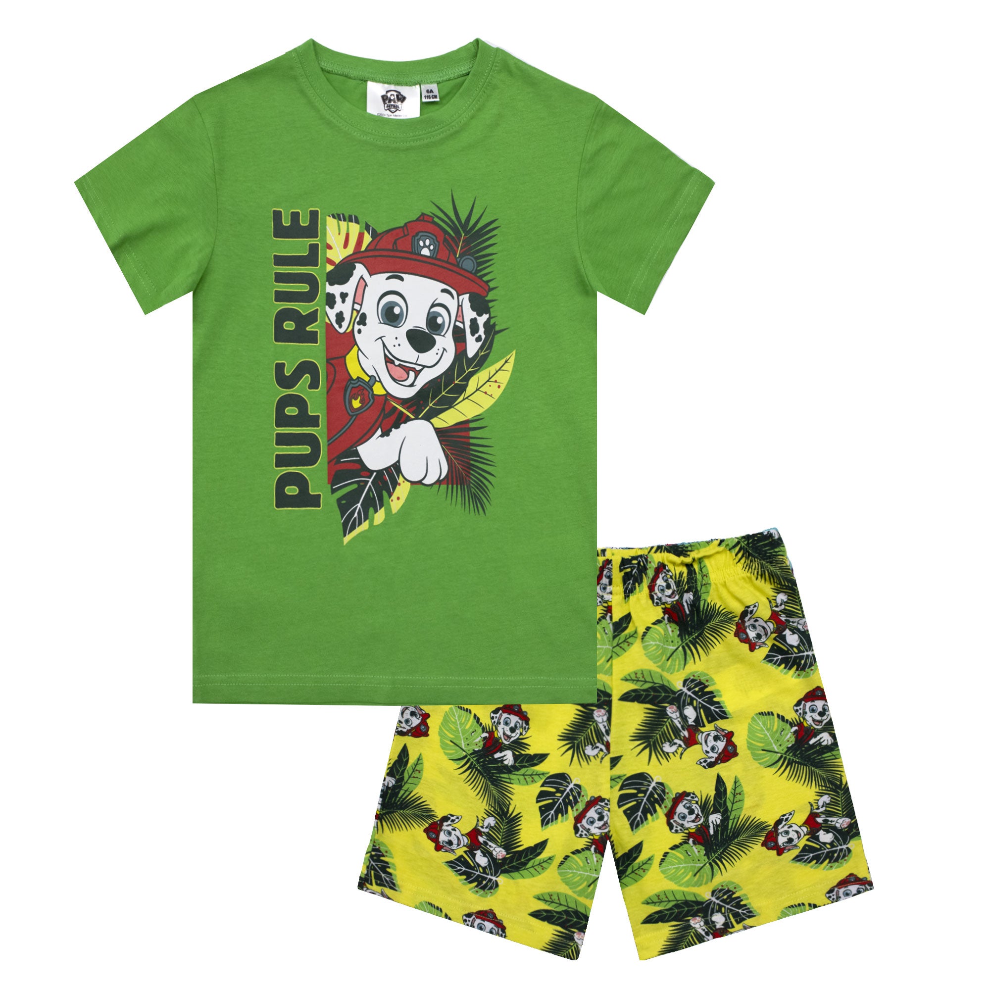 Pigiama bambino Paw Patrol t-shirt e pantalone corto estivo cotone 6784