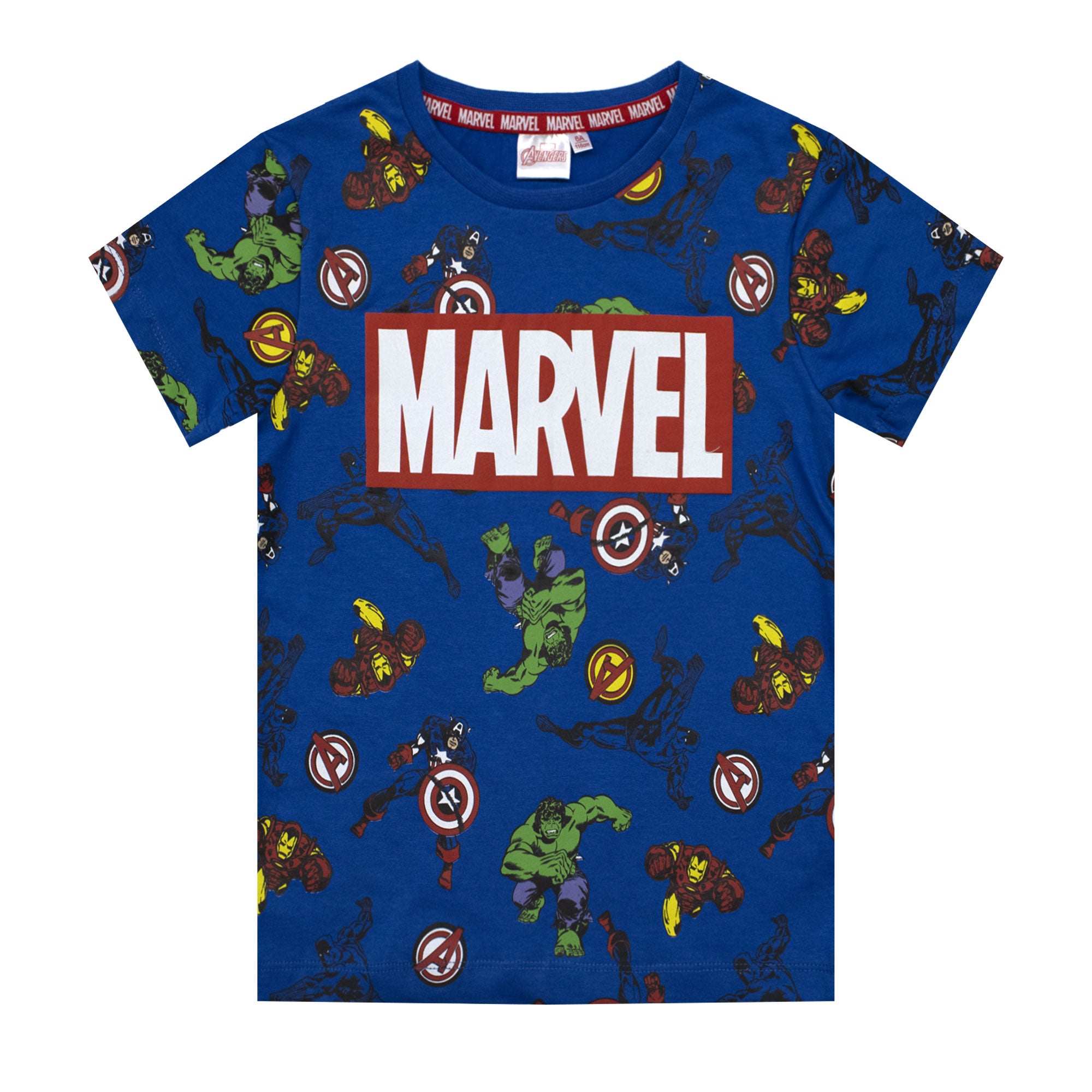 T-shirt Marvel Avengers maglia bambino mezze maniche in cotone 6785