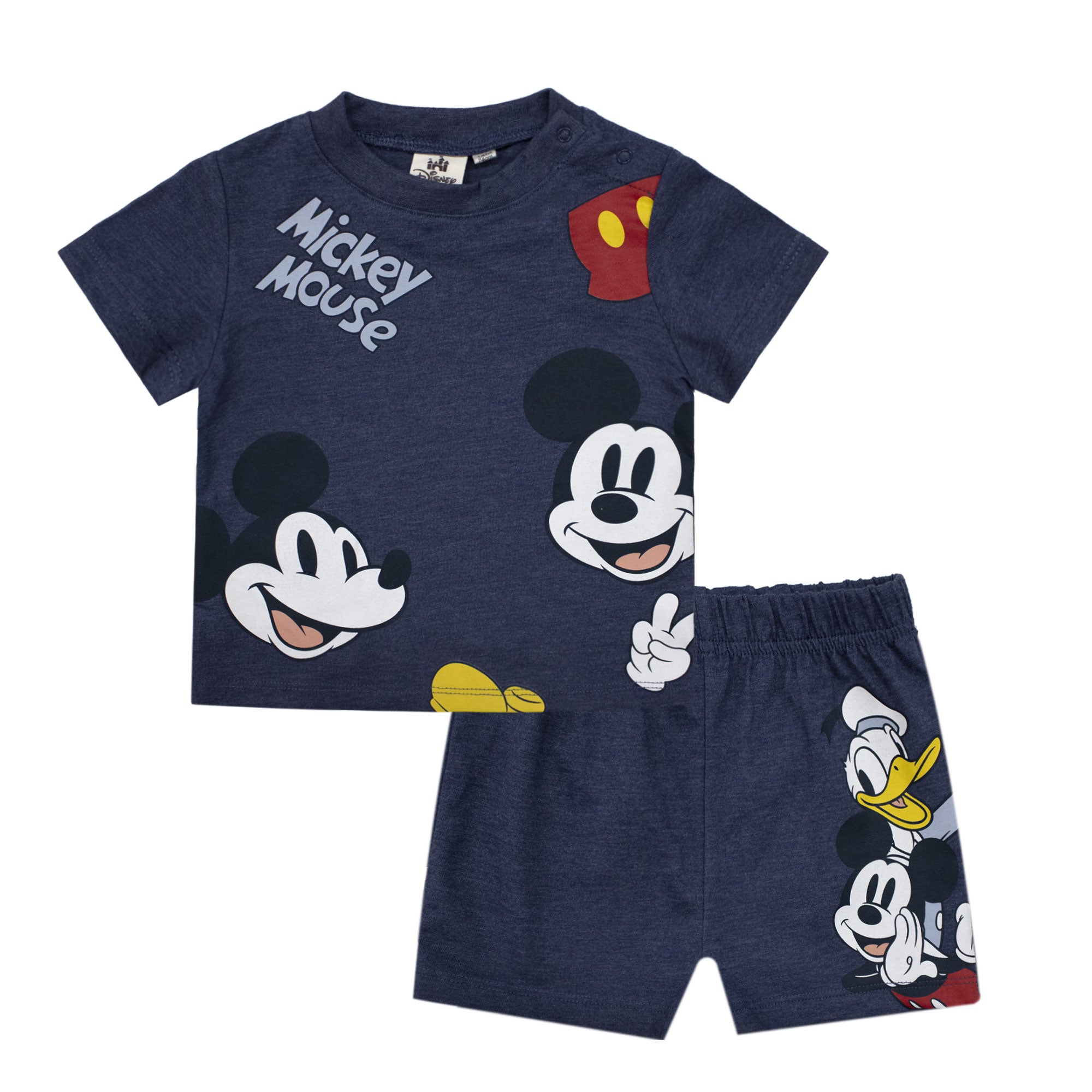Completo Disney Mickey Mouse in cotone estivo t-shirt neonato bambino 6786