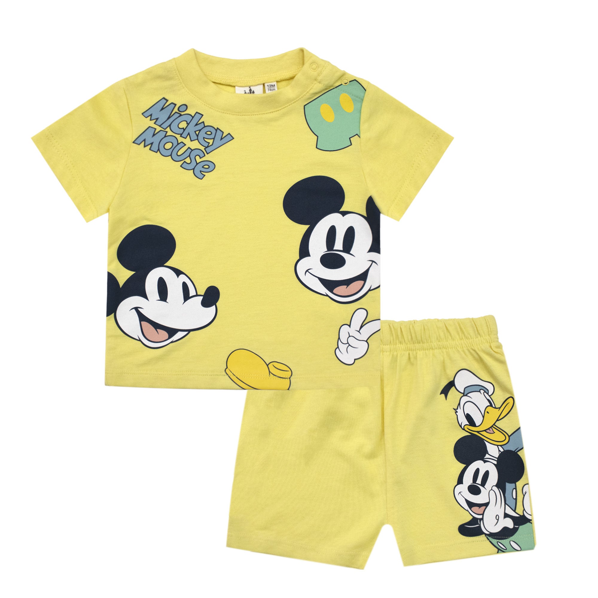 Completo Disney Mickey Mouse in cotone estivo t-shirt neonato bambino 6786