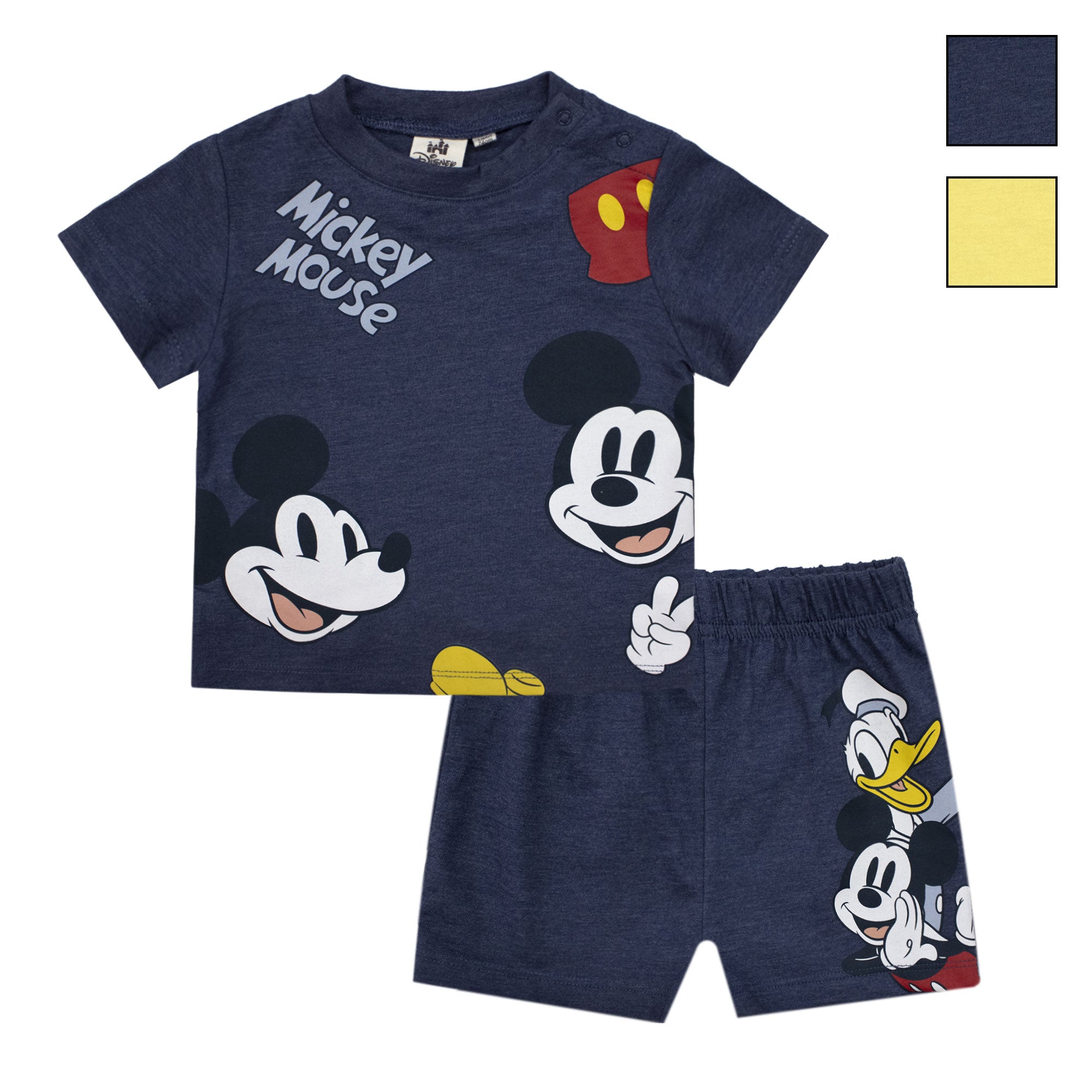 Completo Disney Mickey Mouse in cotone estivo t-shirt neonato bambino 6786