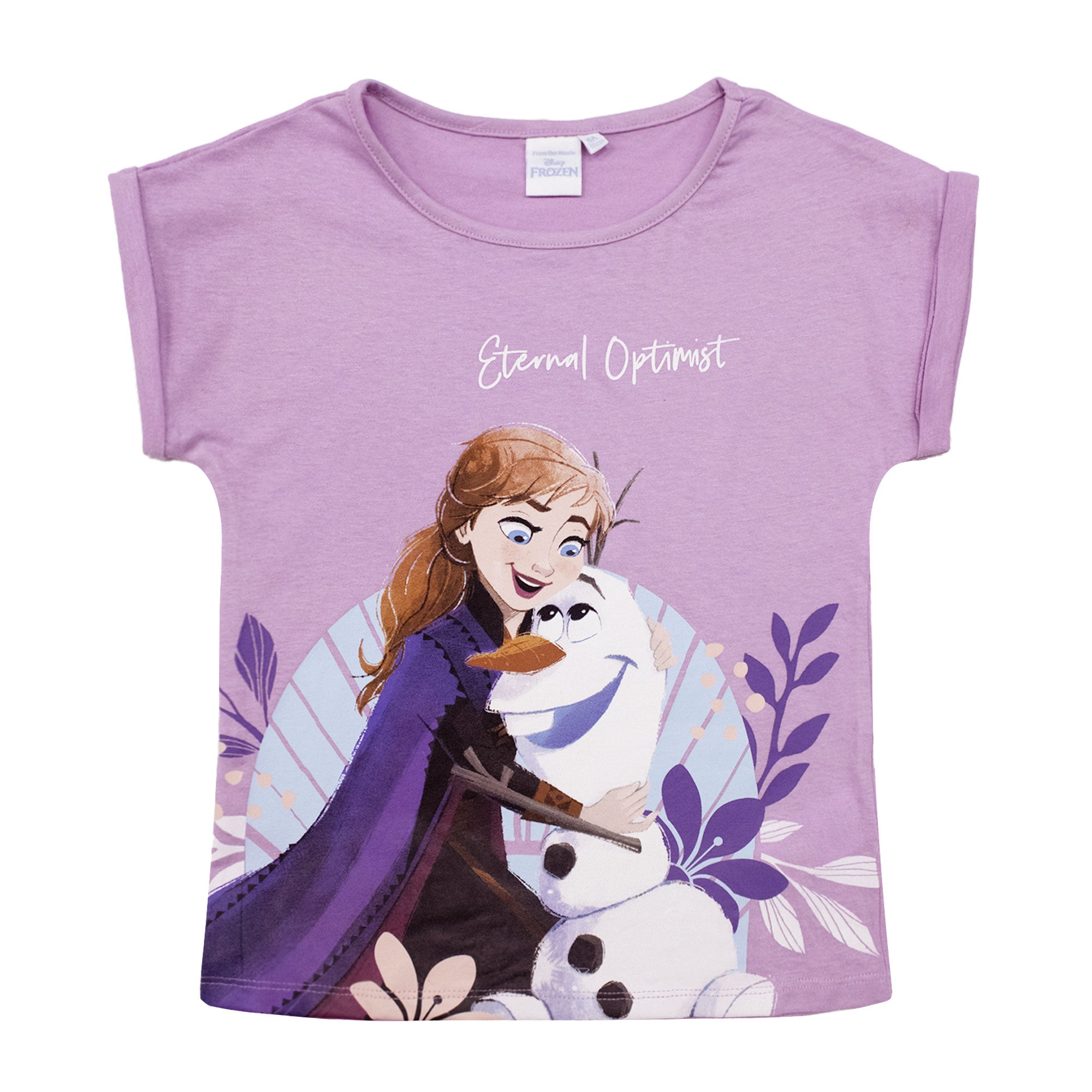 T-shirt Disney Frozen Elsa Olaf maglia bambina in cotone
