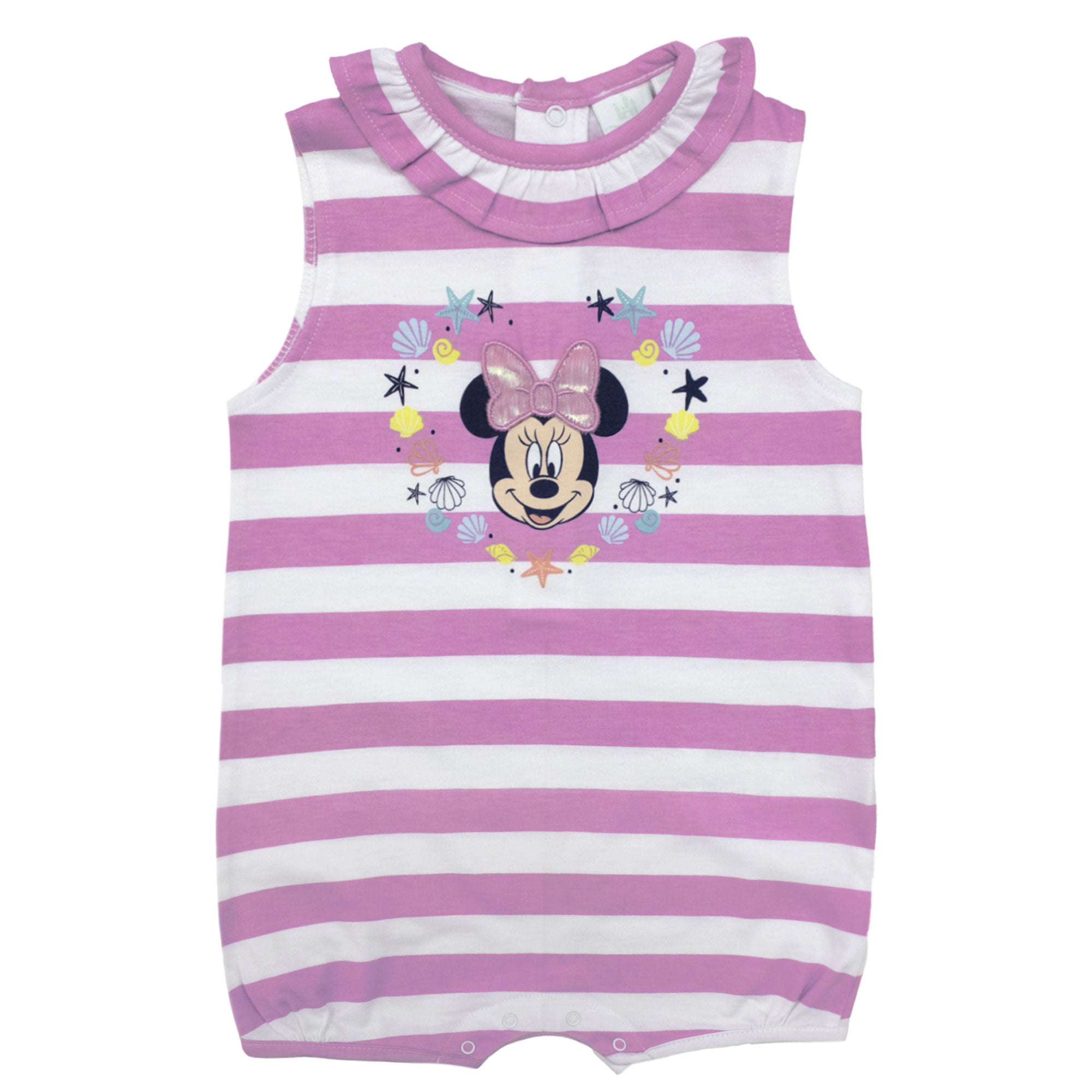 Pagliaccetto Disney neonato Minnie Mouse in cotone estivo per bimba 6796